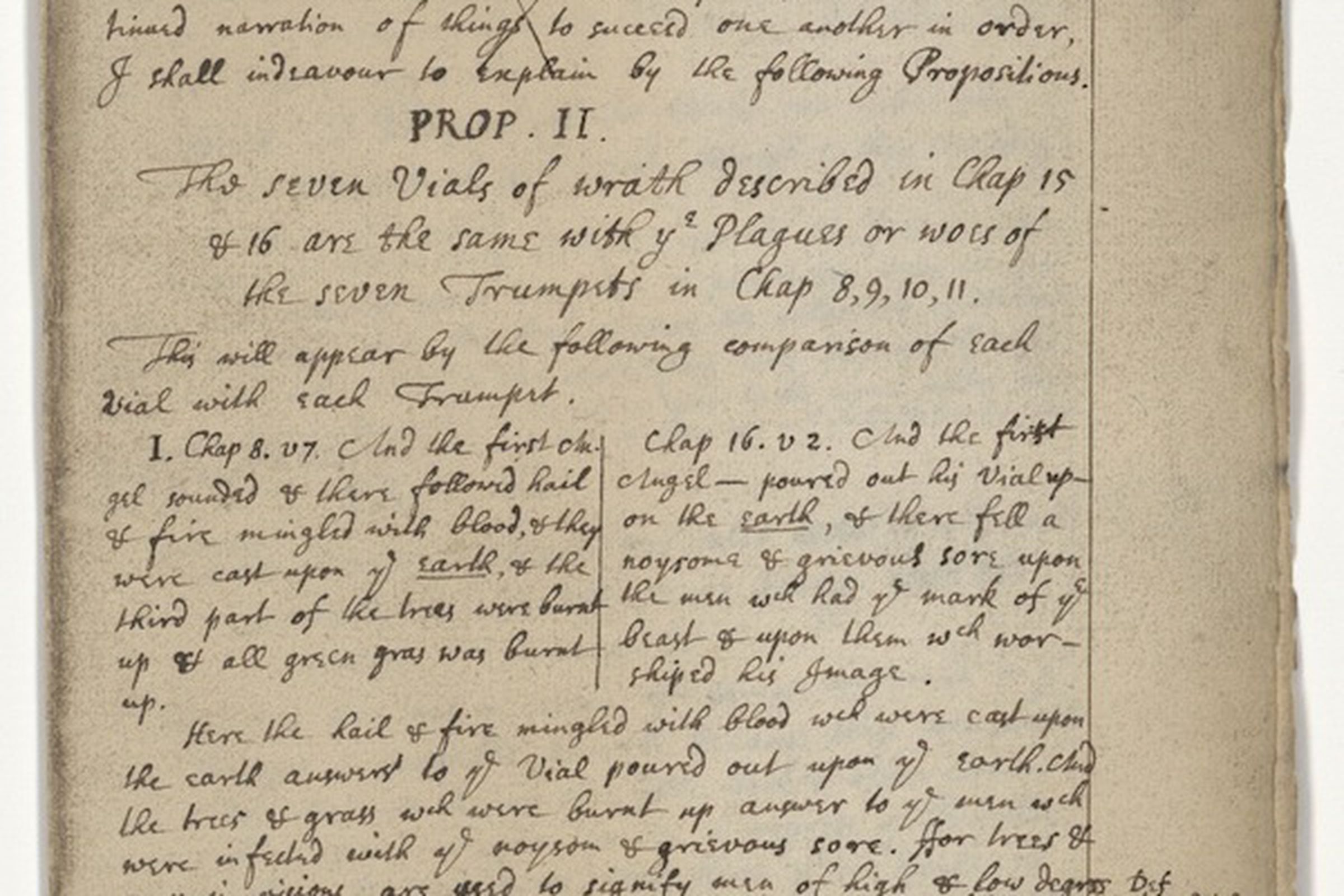 Isaac Newton manuscript