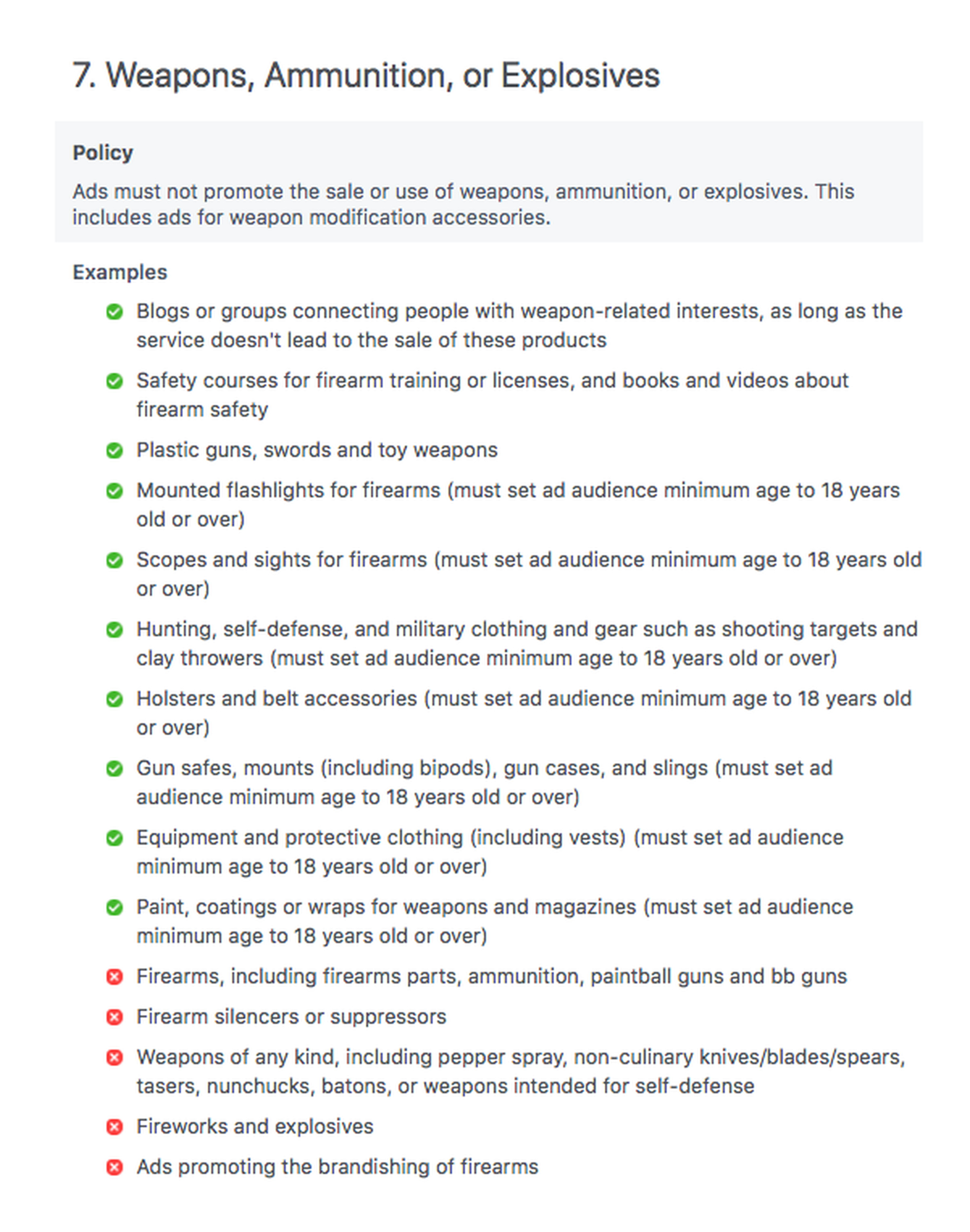 Facebook’s updated ad policies, which will go into effect on June 21st.