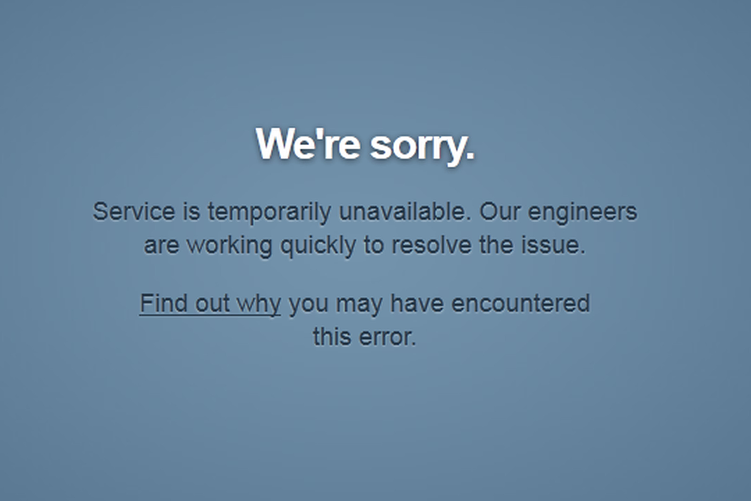 Tumblr Down Message