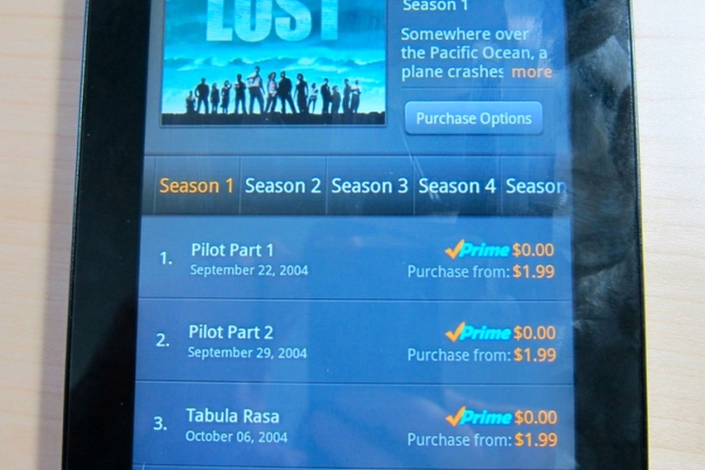 Amazon VOD (from Fire) on Galaxy Tab (GigaOm)
