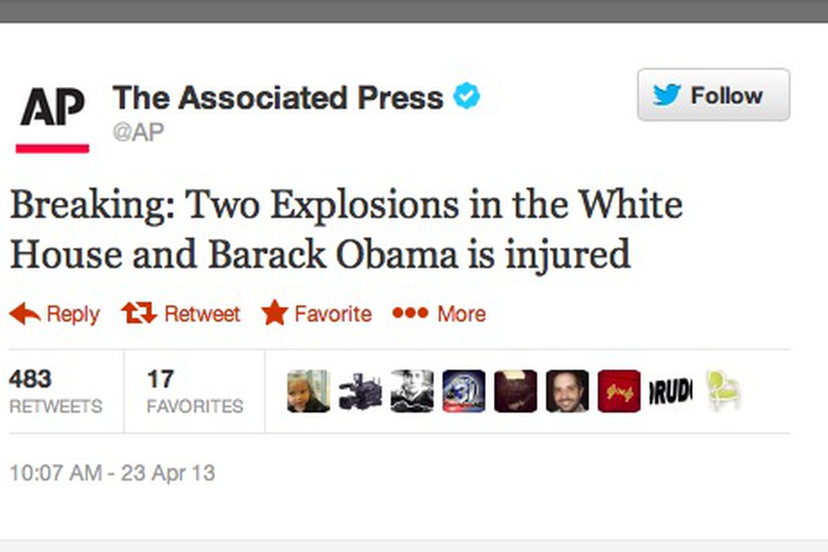 Ap Twitter Account Hacked Makes False Claim Of Explosions At White House Update The Verge