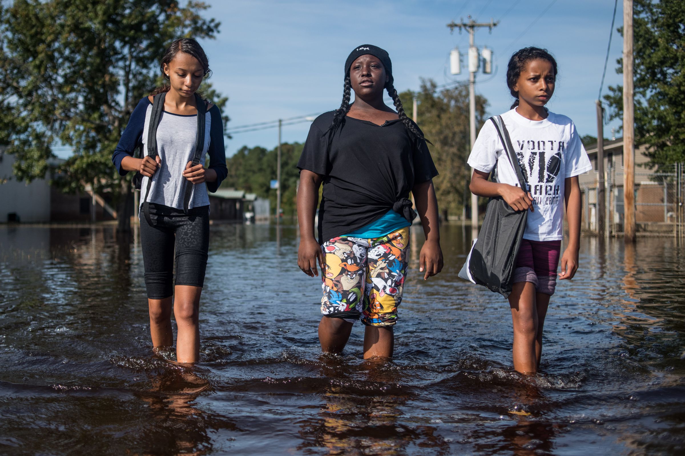 North Carolina Residents Clean Up From Flooding As Waters Continue To Rise Throughout Region Of State