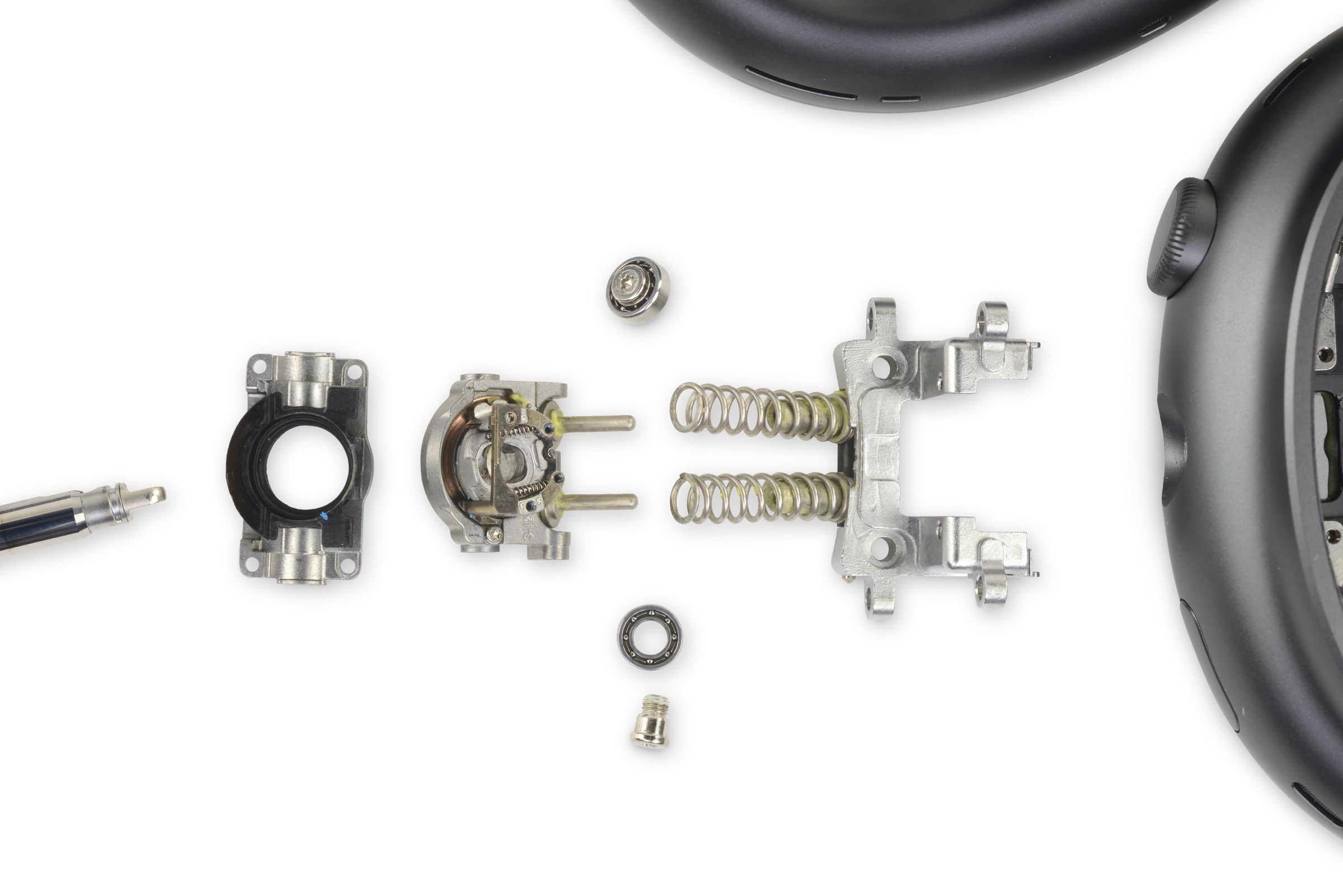 The inside of what iFixit calls “perhaps the most elaborate part” of the headphones.