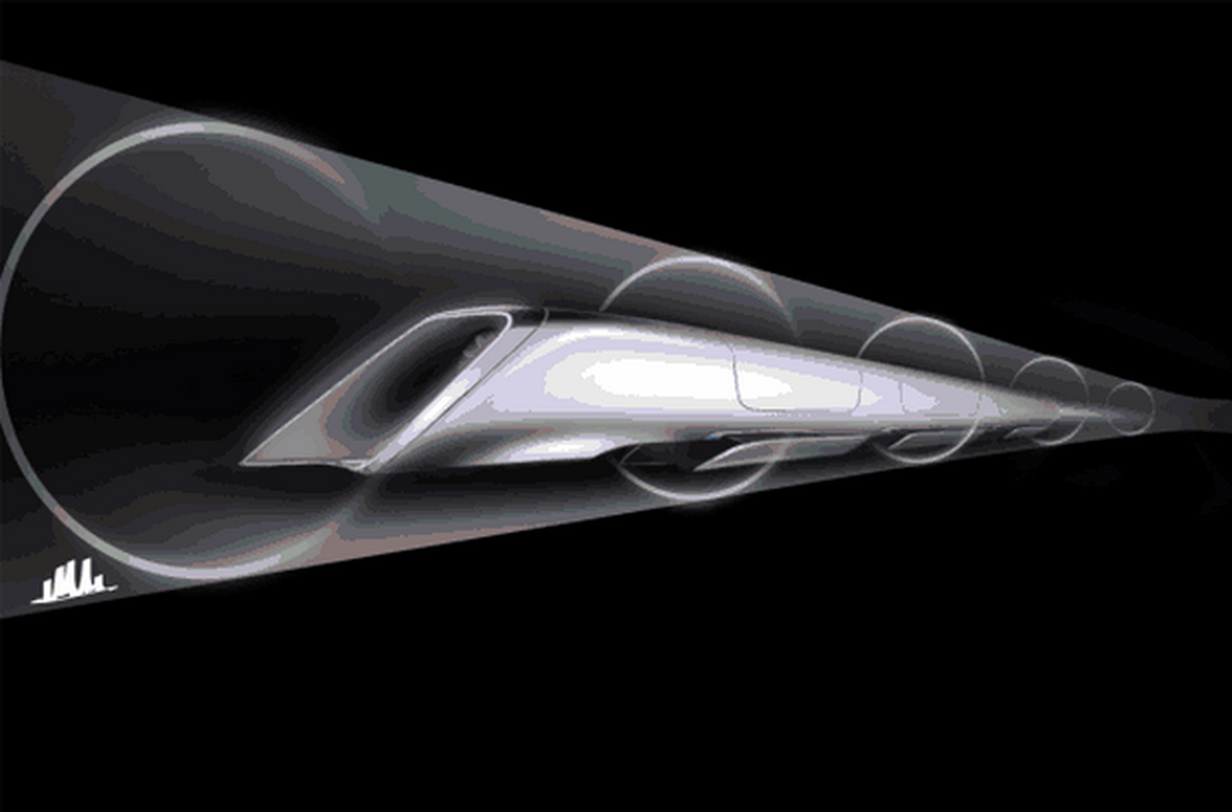 Hyperloop revealed black sketch
