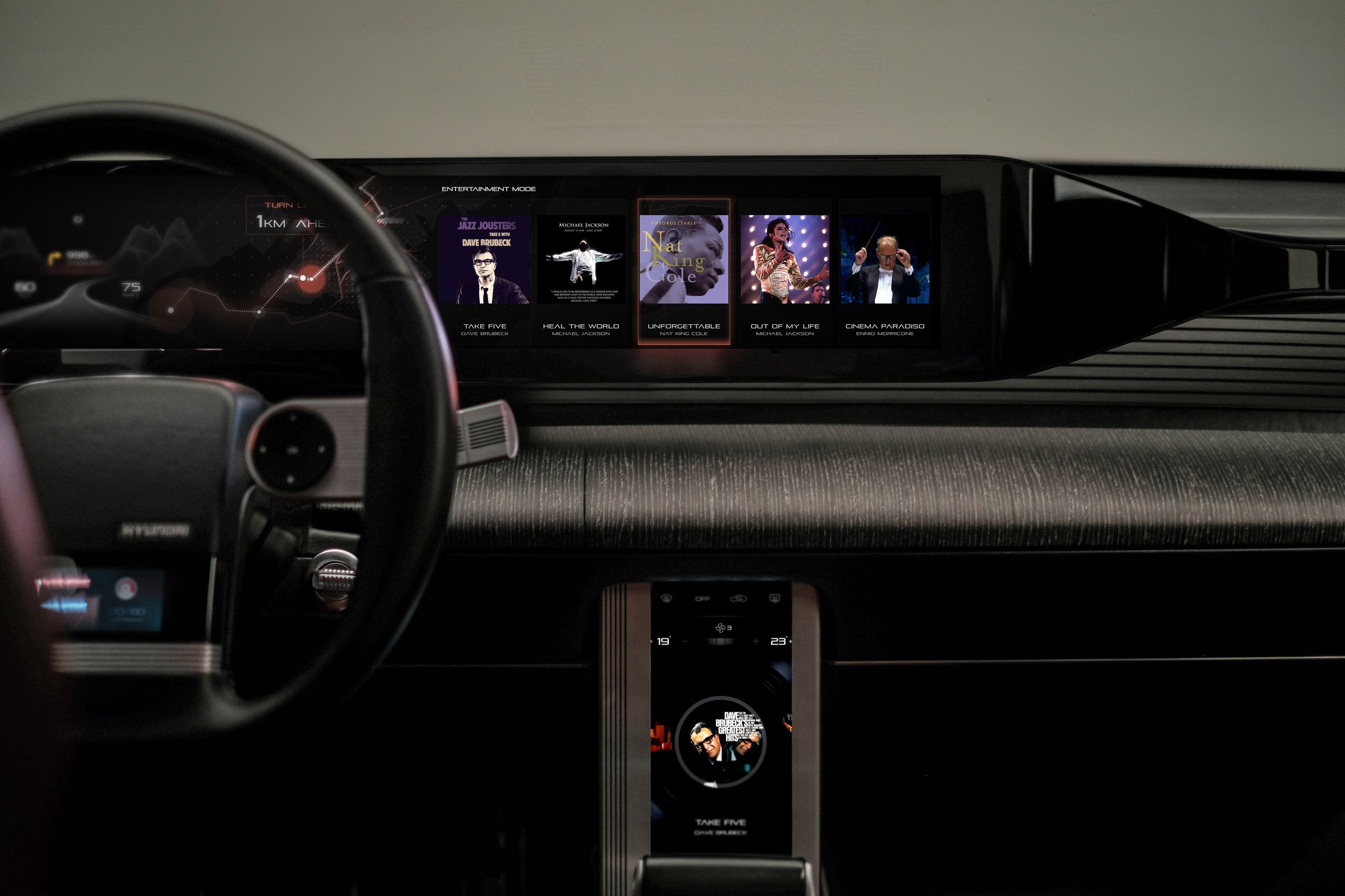 The infotainment system, which you could use to queue up your playlist that just loops The Weeknd’s “Heartless” and “Faith.”