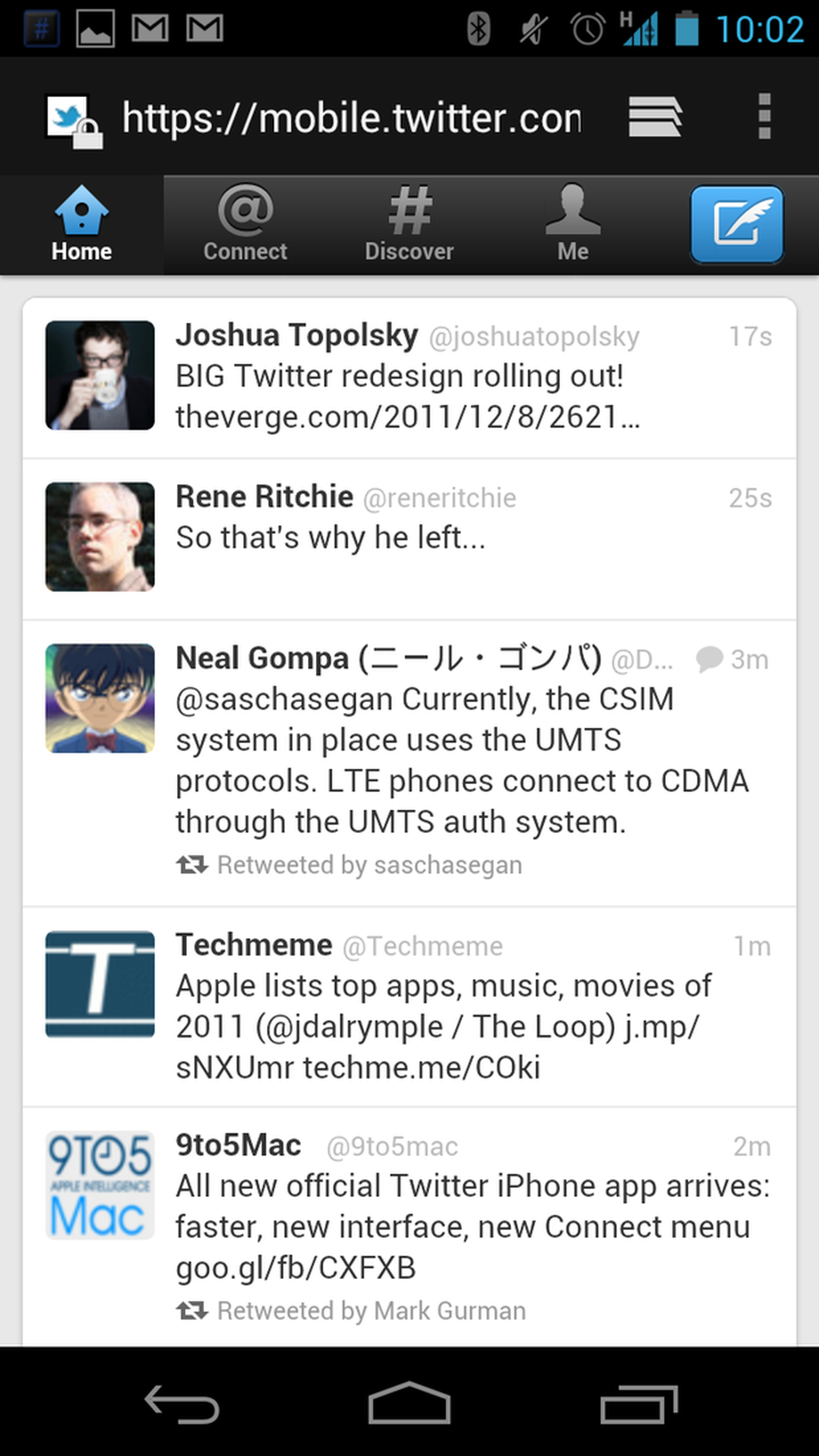 Twitter web, app and mobile redesign 2011 screenshots