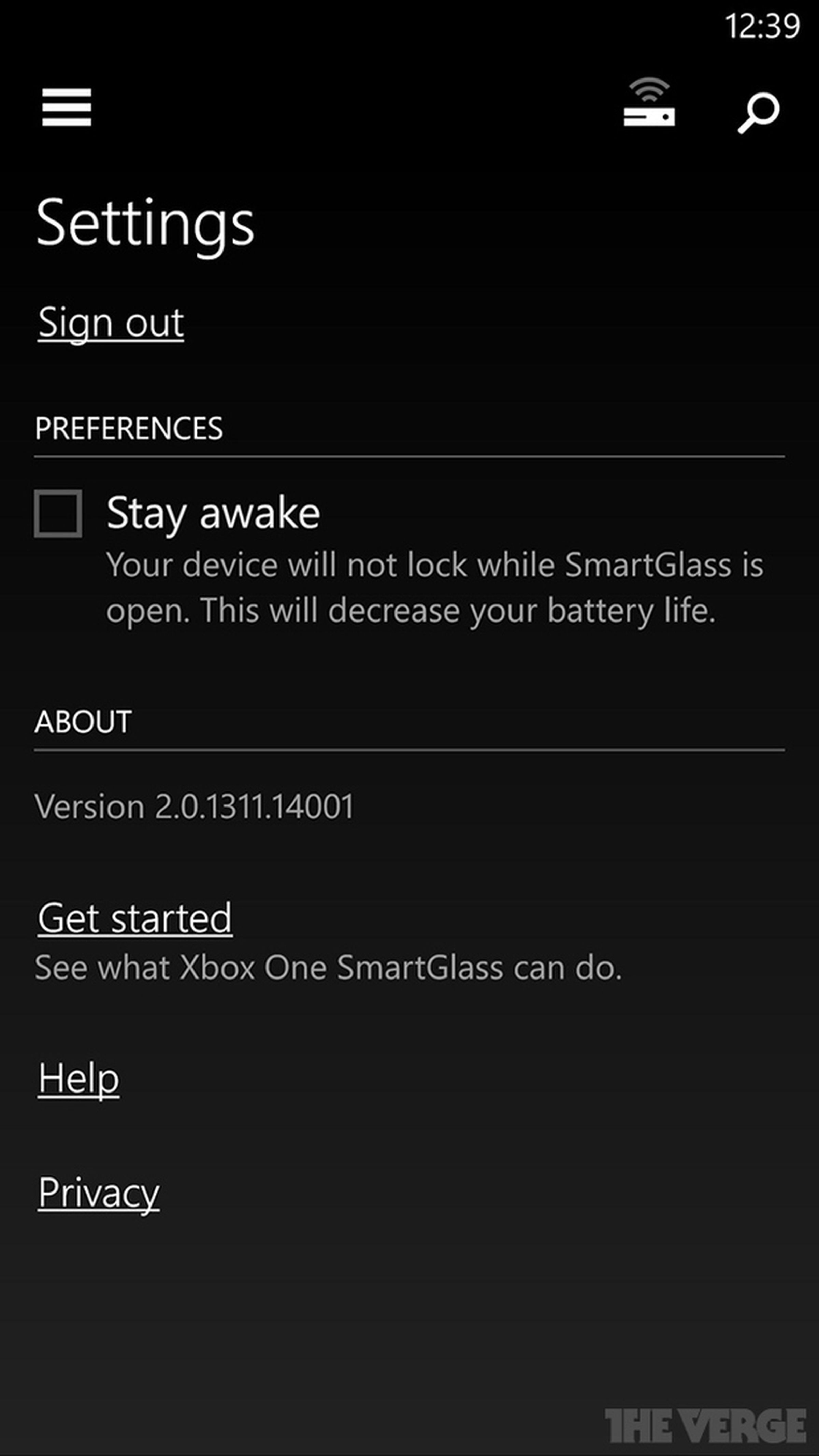 Xbox One SmartGlass screenshots