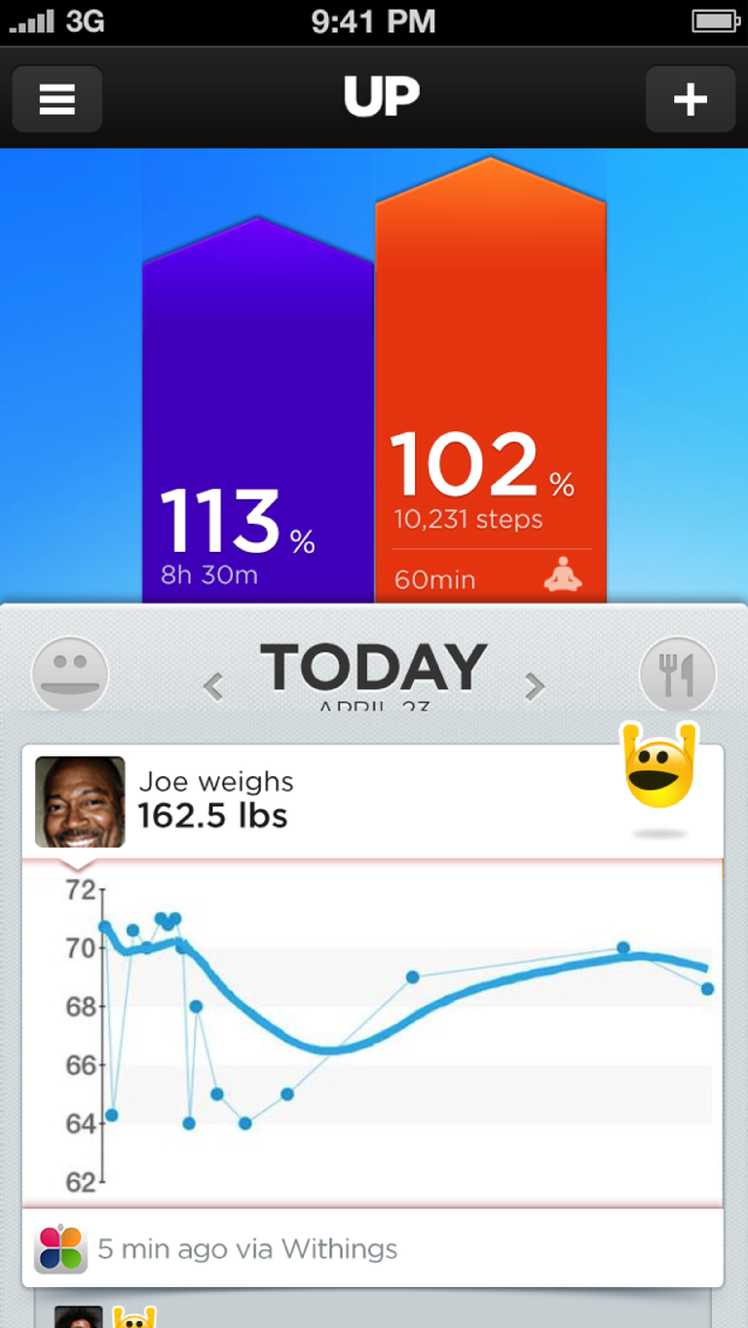Jawbone Up app 2.5 for iOS with Up Platform support
