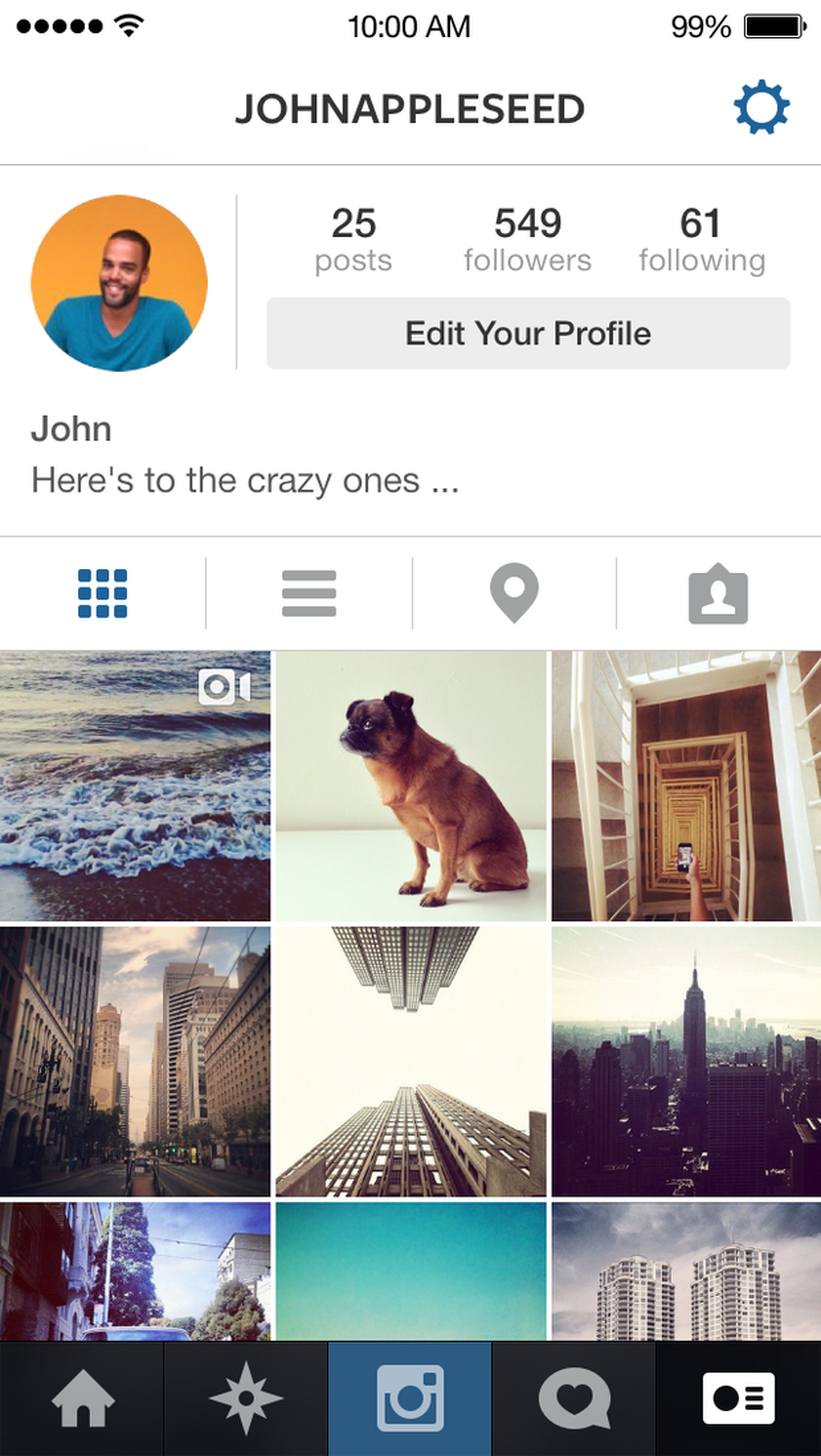 Instagram for iOS 7 screenshots