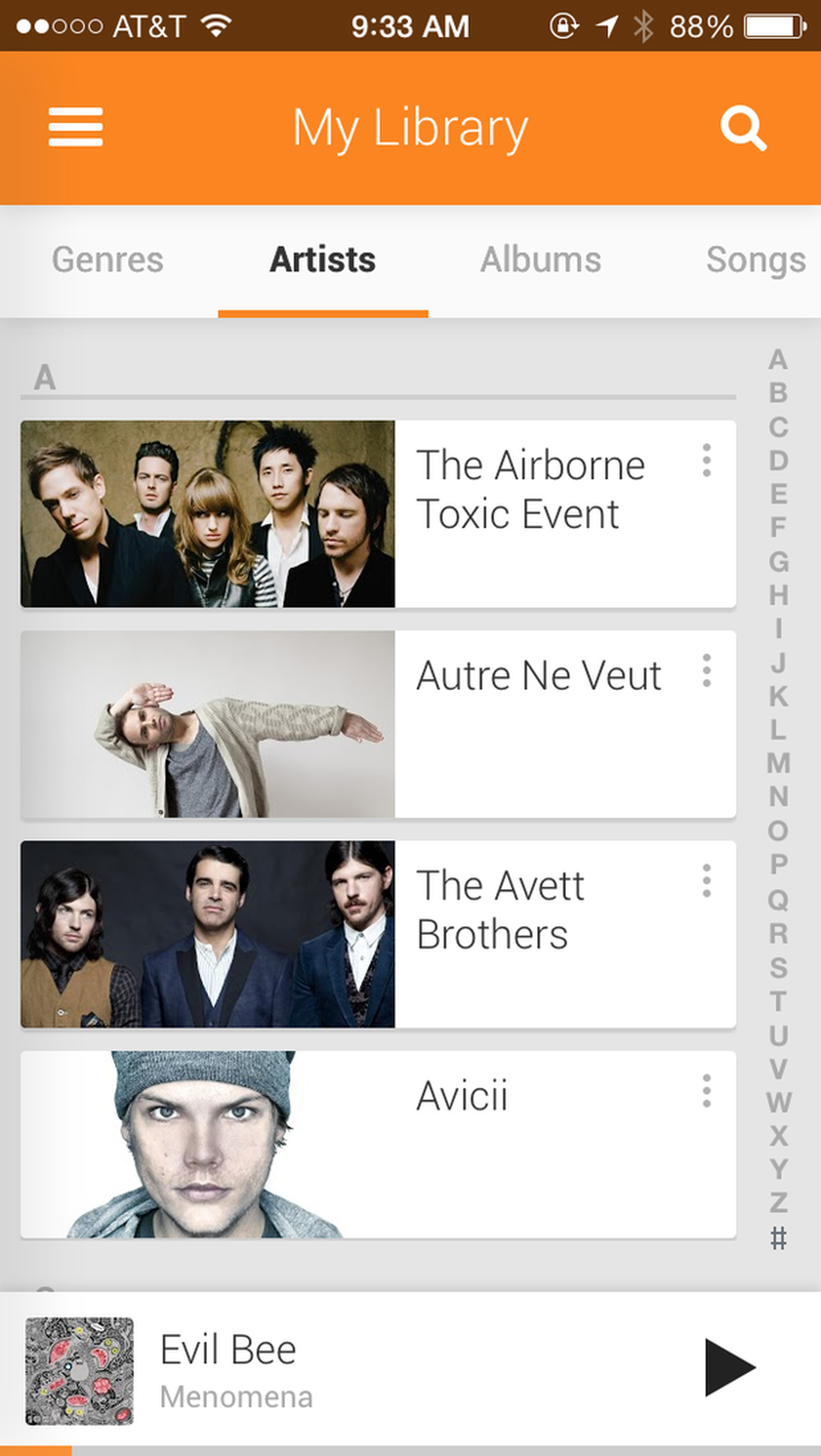 Google Play Music for iOS screenshots