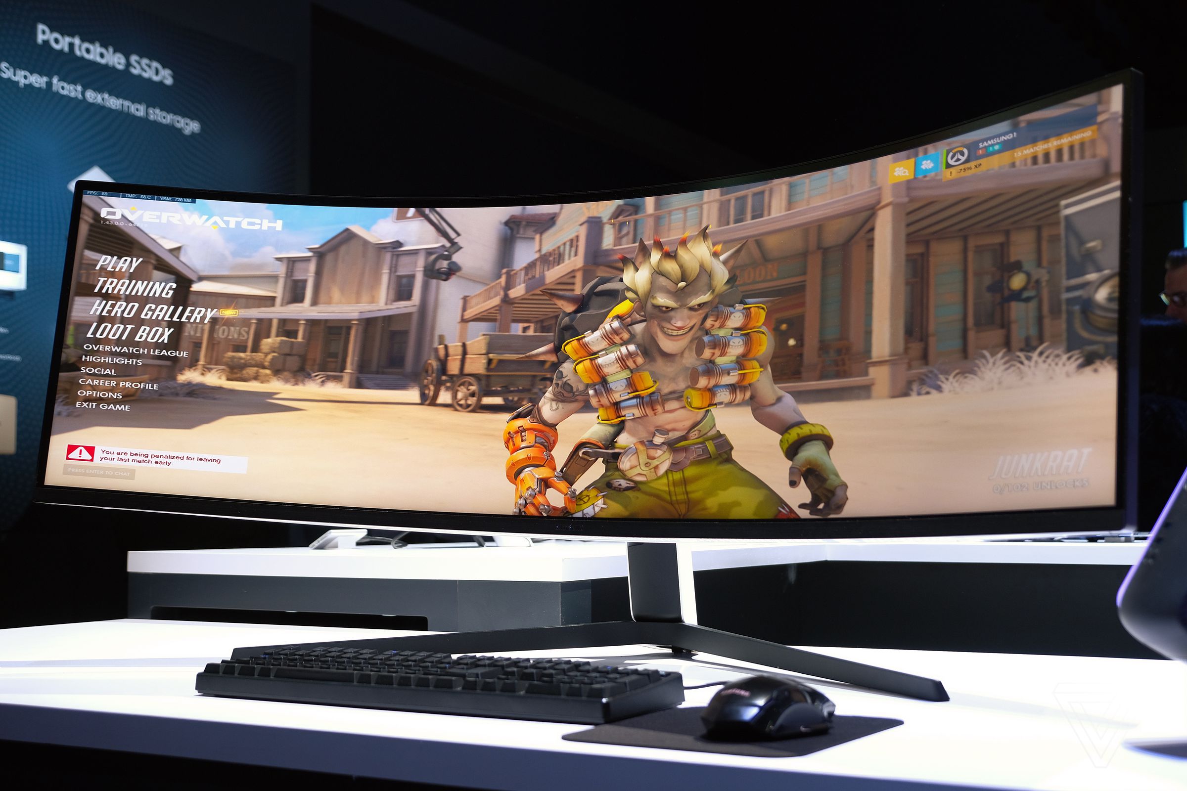 The 49-inch Samsung Odyssey G9 gaming monitor
