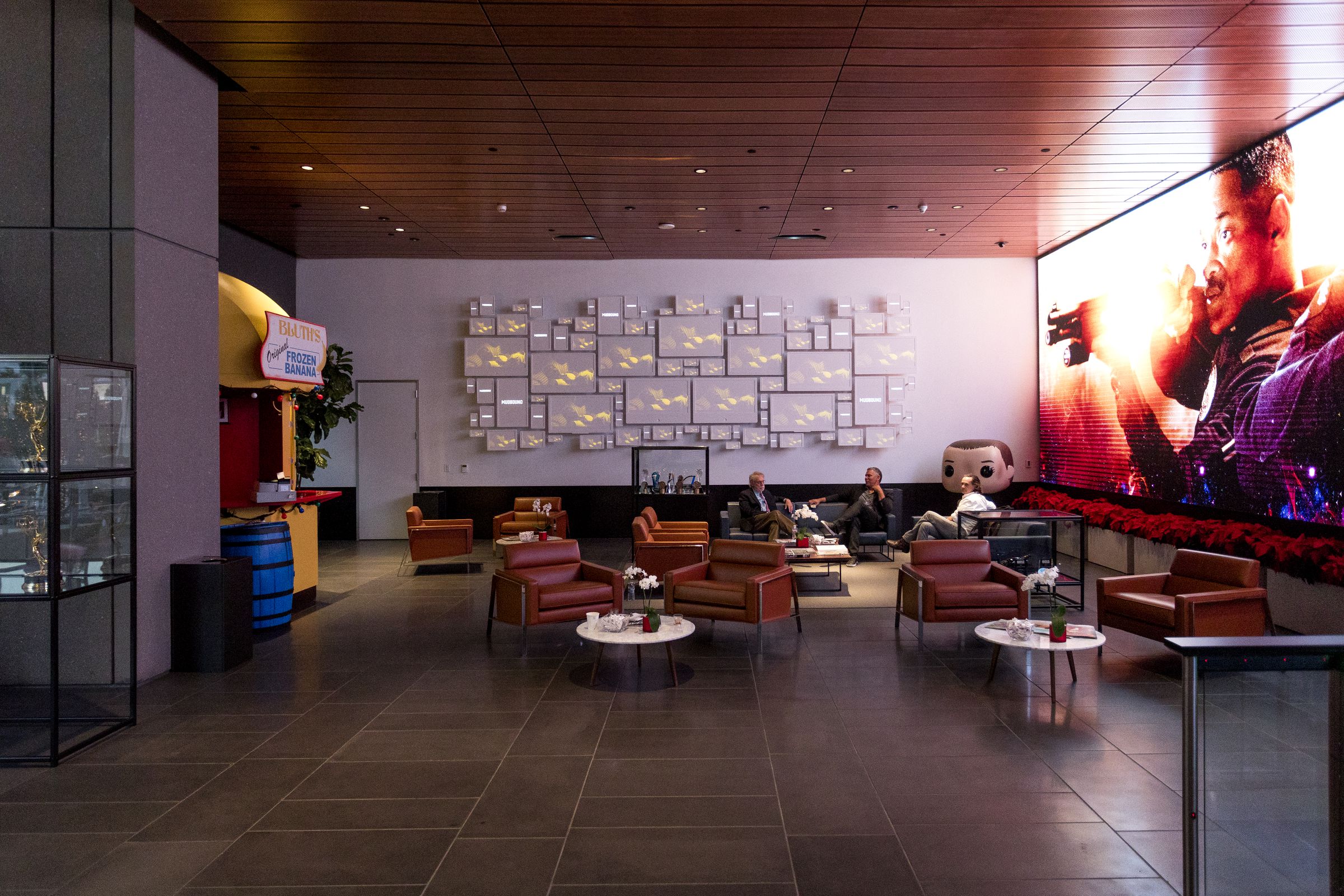 Inside the lobby of Netflix’s Los Angeles offices.