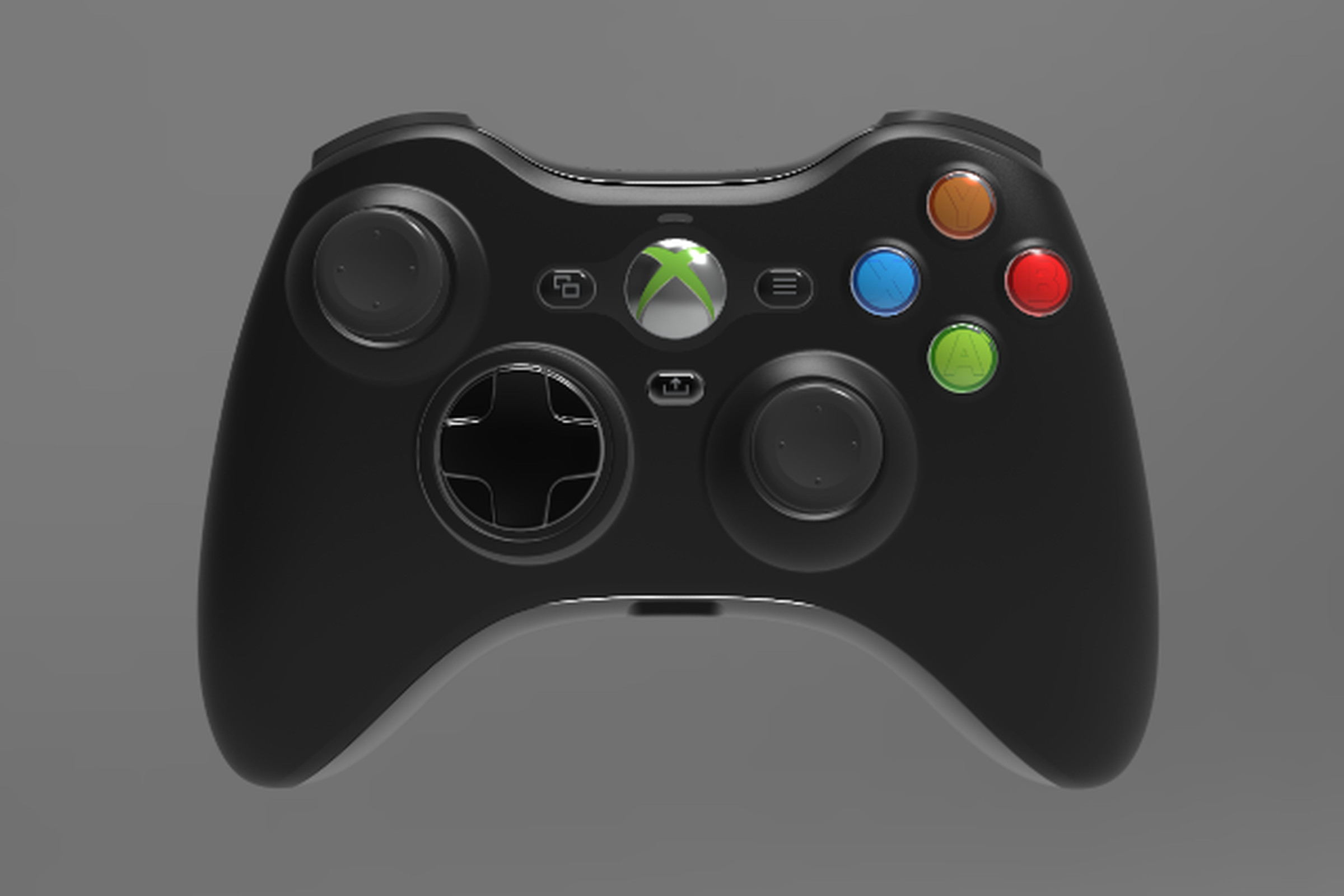A render of Hyperkin’s Xenon Xbox 360 reissue controller, in black.