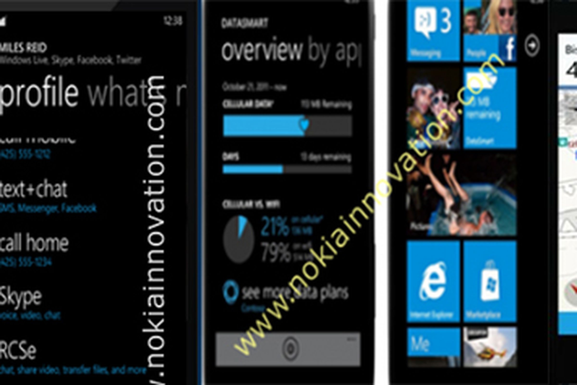 Windows Phone 8 leaked screenshots (Nokia Innovation)