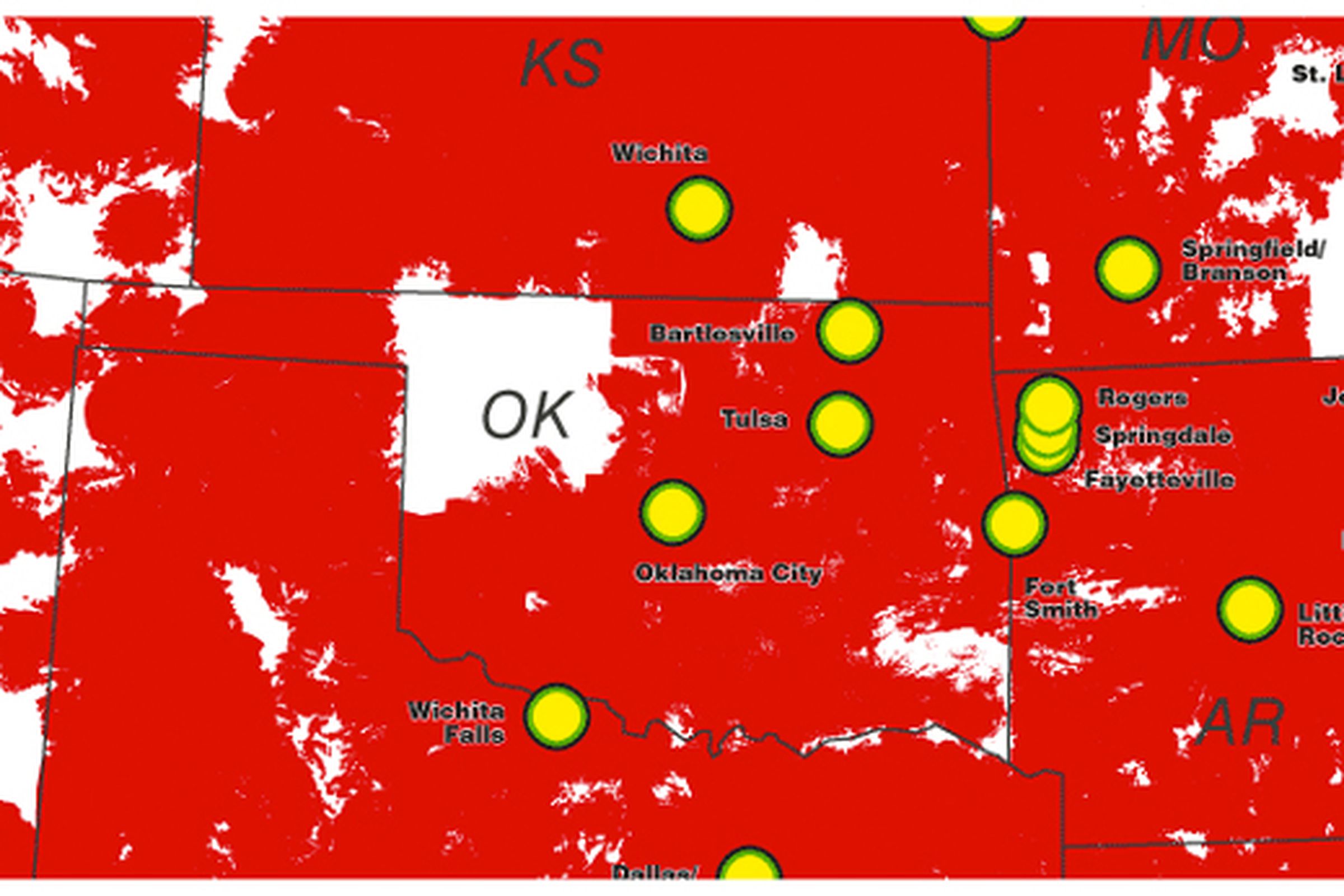 Verizon LTE Coverage in Oklahoma