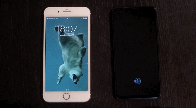 iPhone 8 Plus (left) vs. Vivo X21 (right).