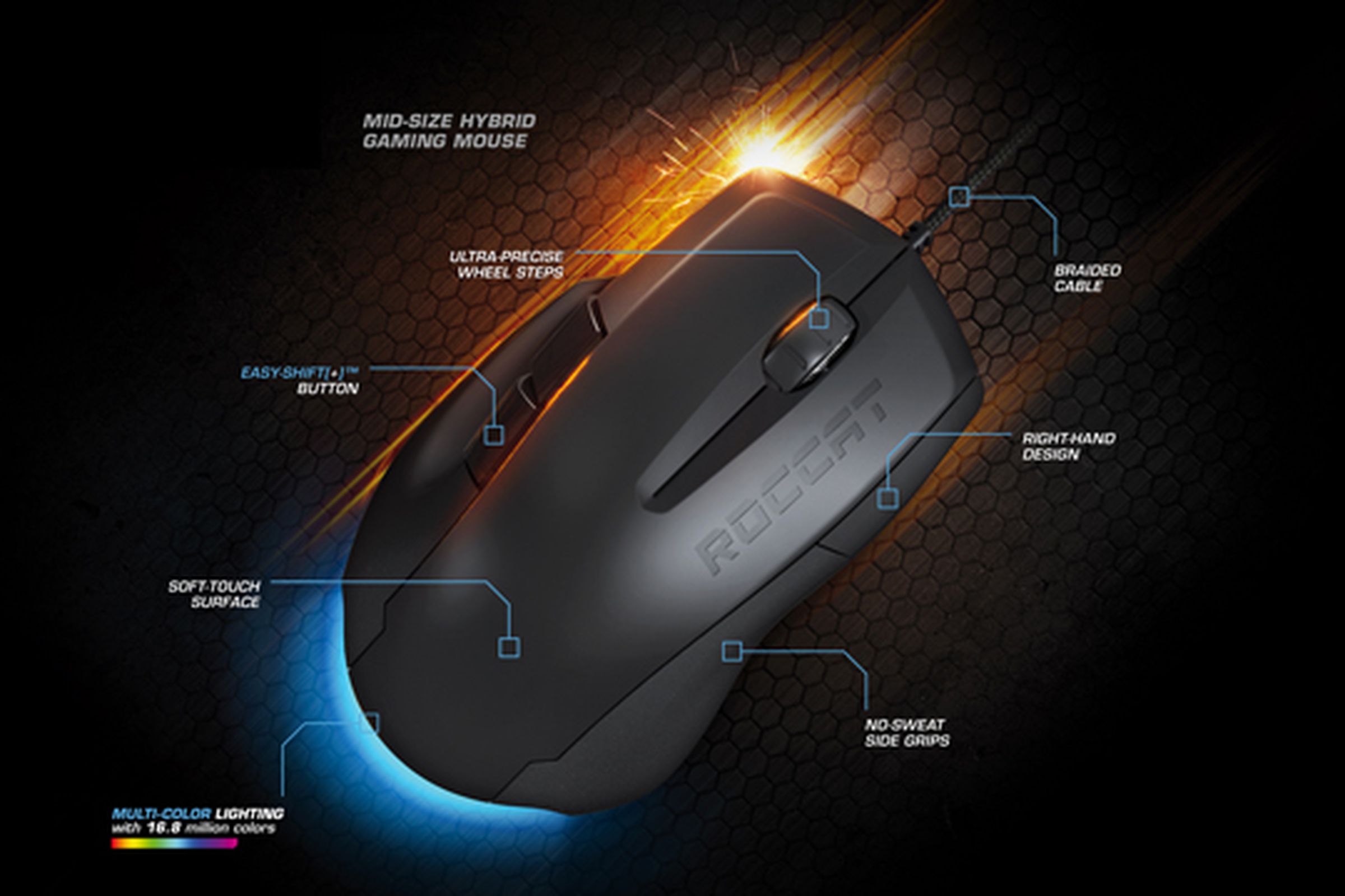 Roccat Savu Mid-Size Hybrid Gaming Mouse