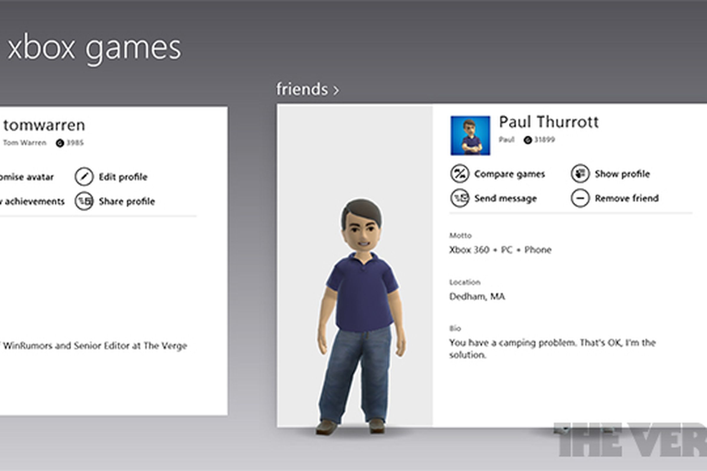 Xbox Live messages Windows 8
