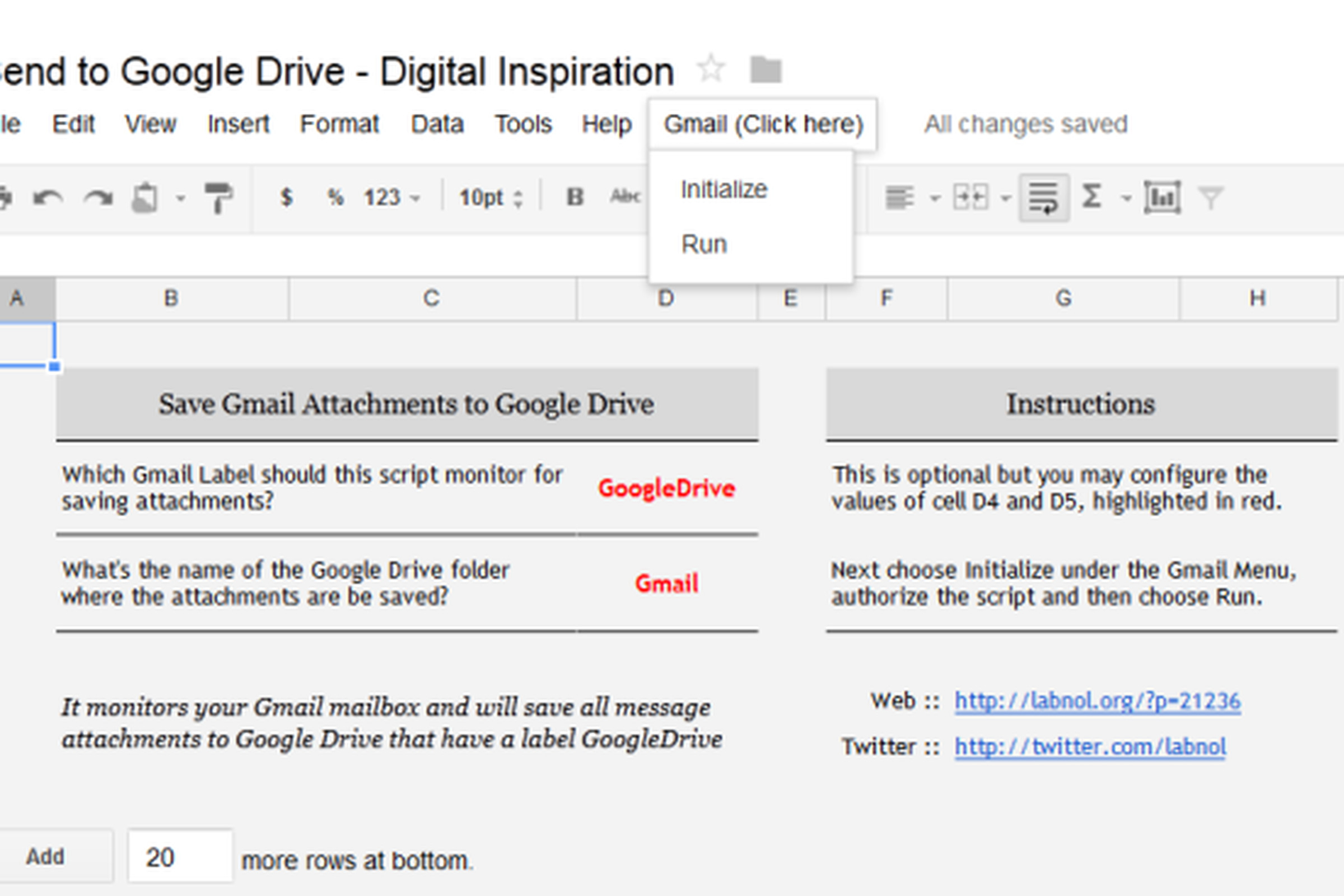 Google Drive Gmail Script