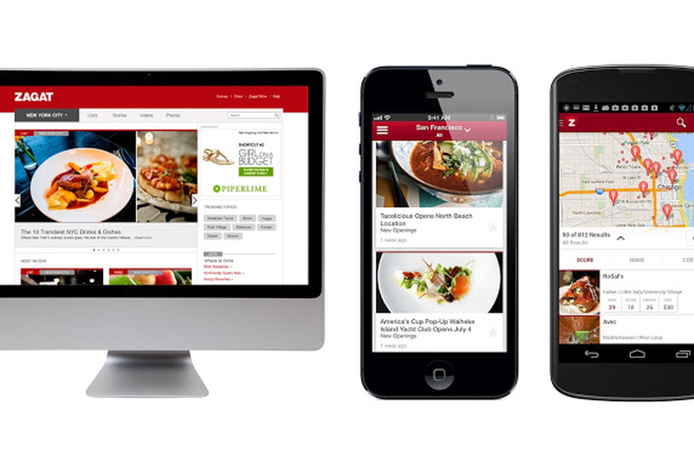 New Zagat apps and website
