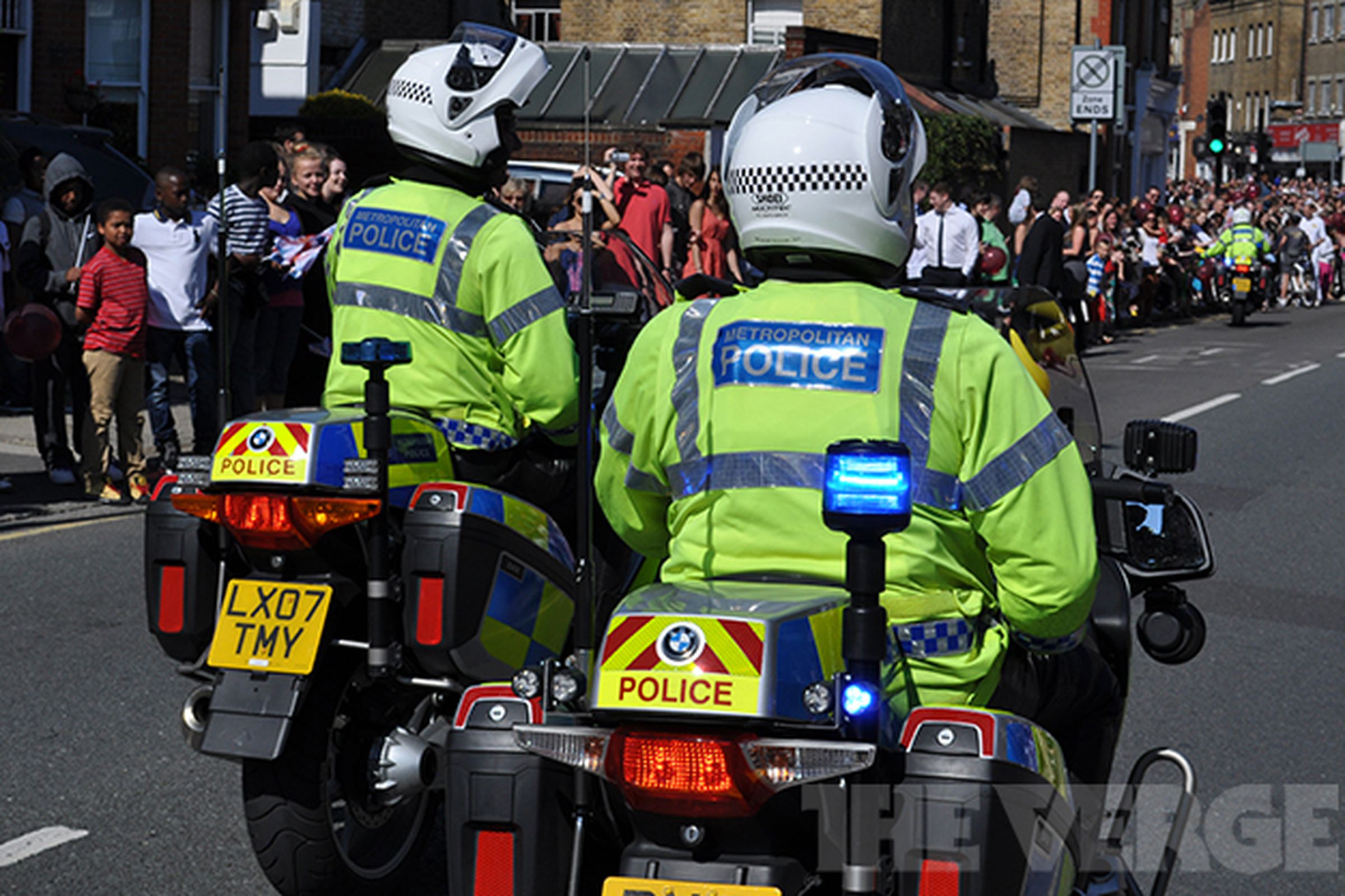 London 2012 Olympics police bike stock