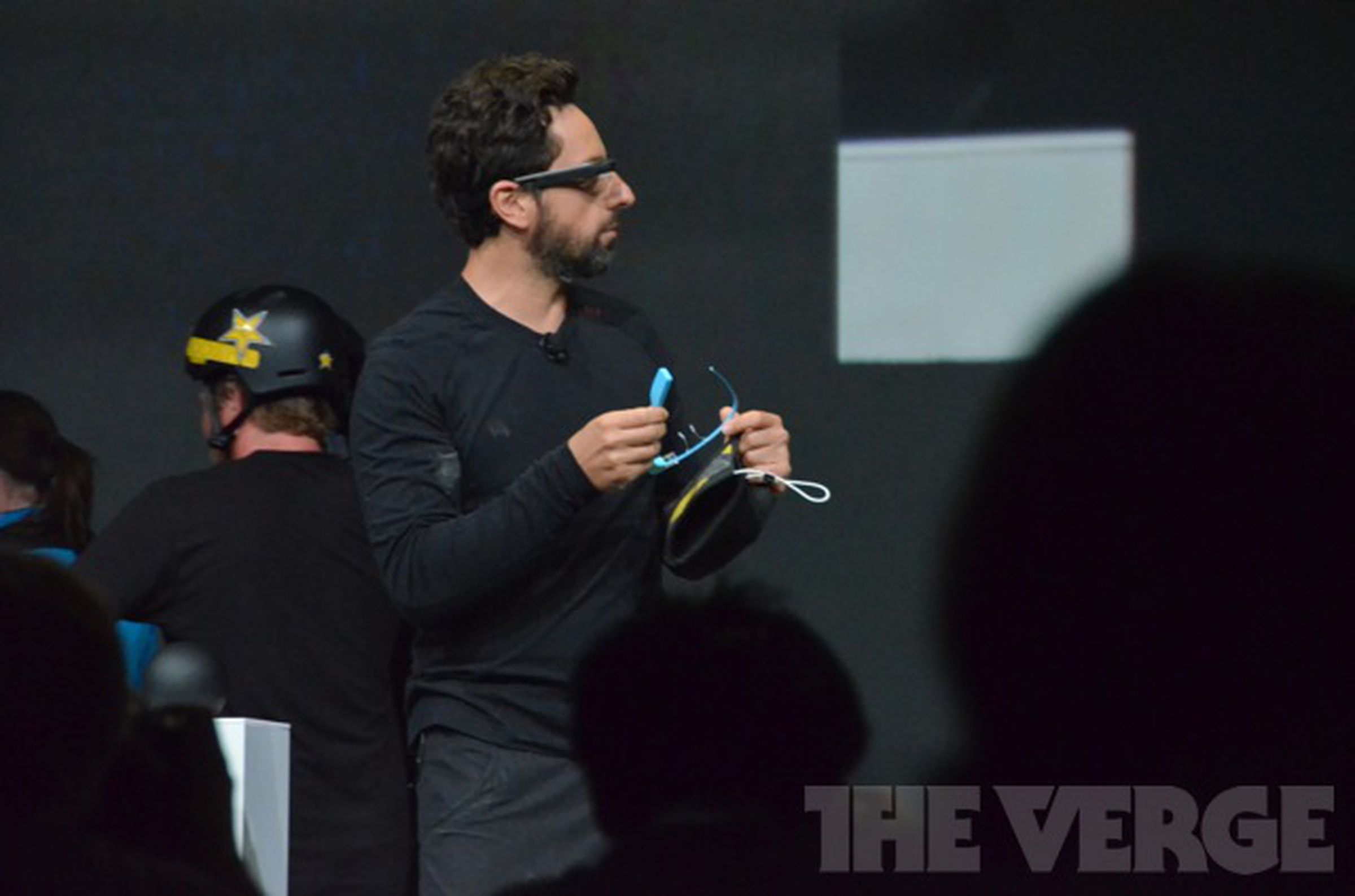 Liveblog images of Project Glass at Google I/O 2012 