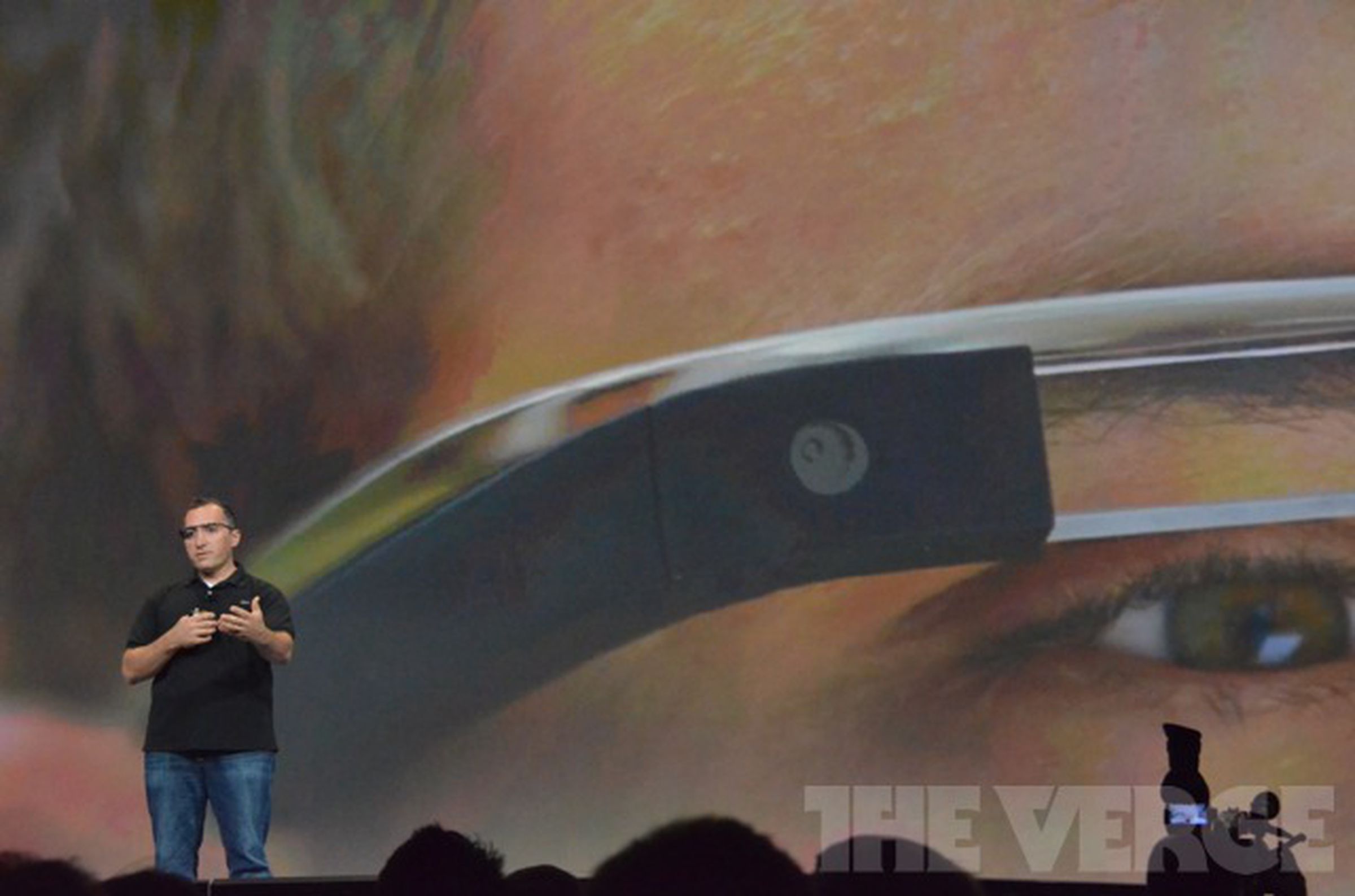 Liveblog images of Project Glass at Google I/O 2012 