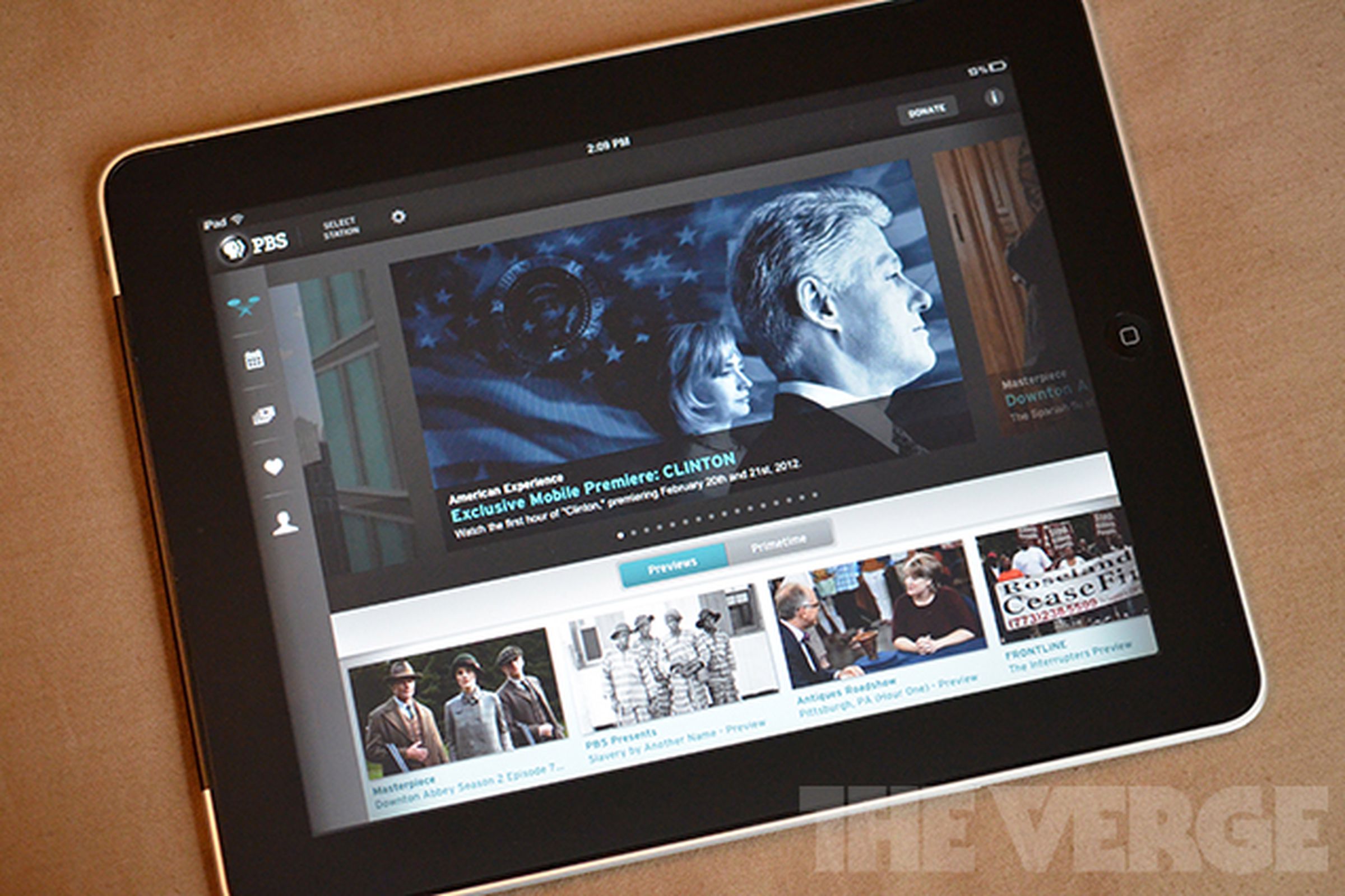 PBS iPad app Clinton Footage Preview