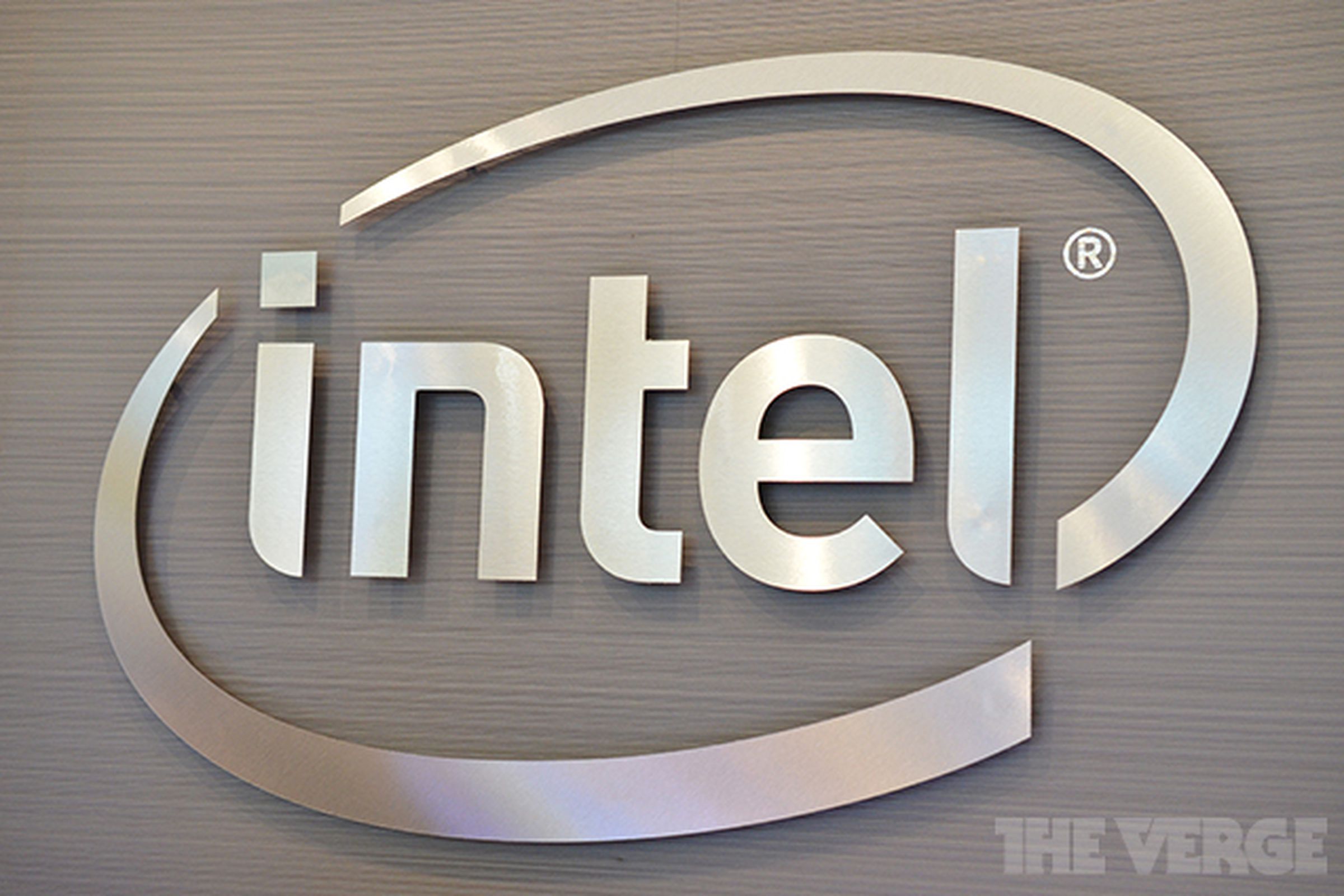 Intel logo stock