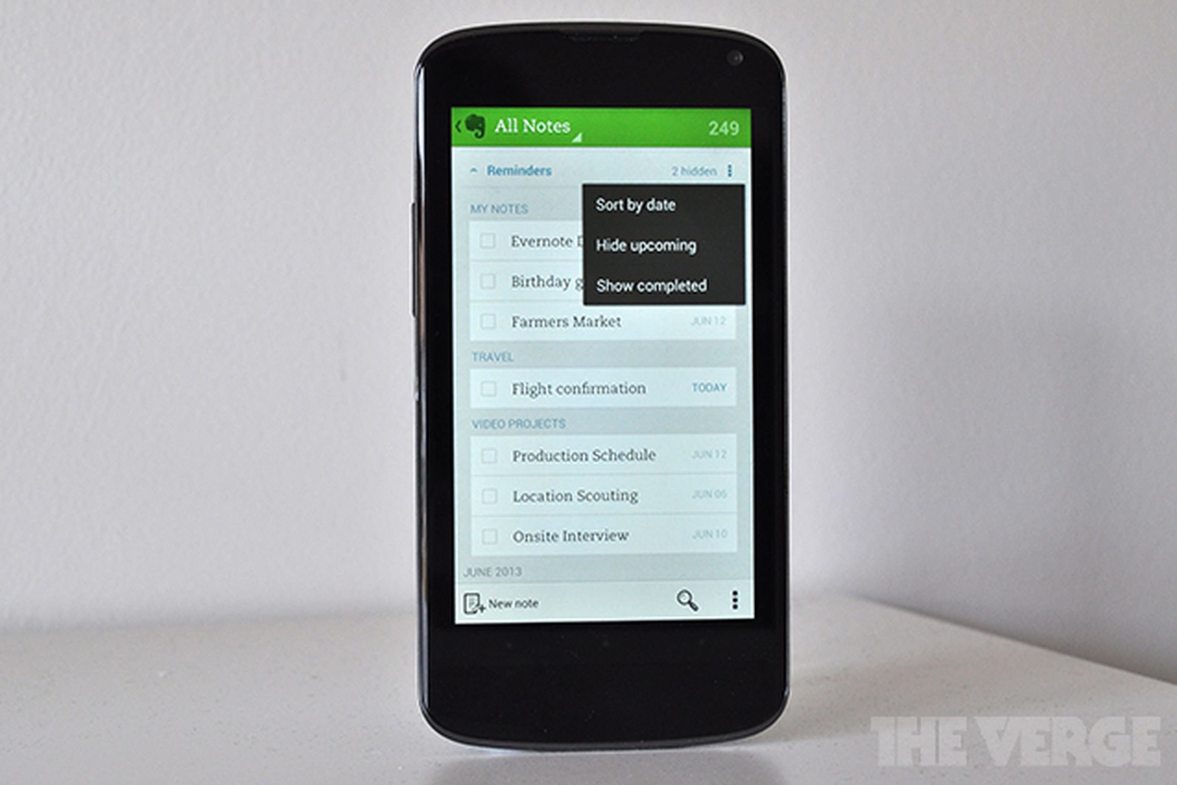 Evernote Android update