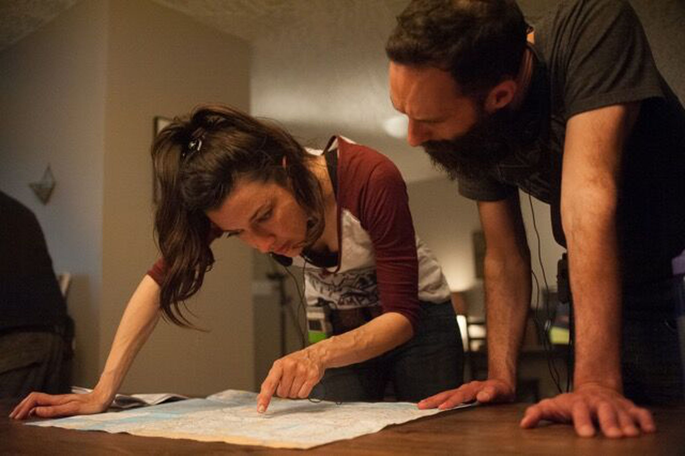  Caroline Labrèche and Steeve Léonard working out a scene from Radius