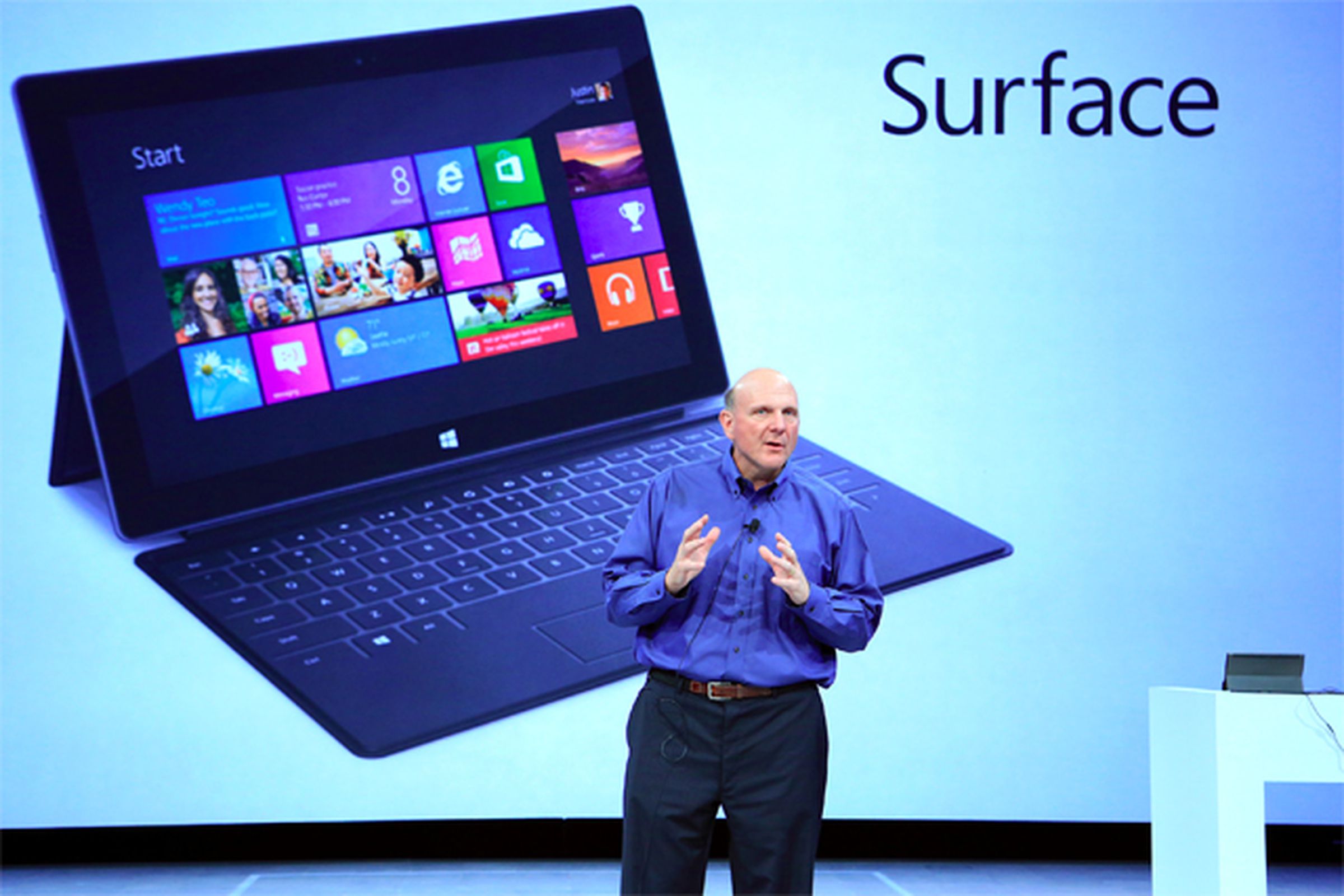 Steve Ballmer Microsoft Surface