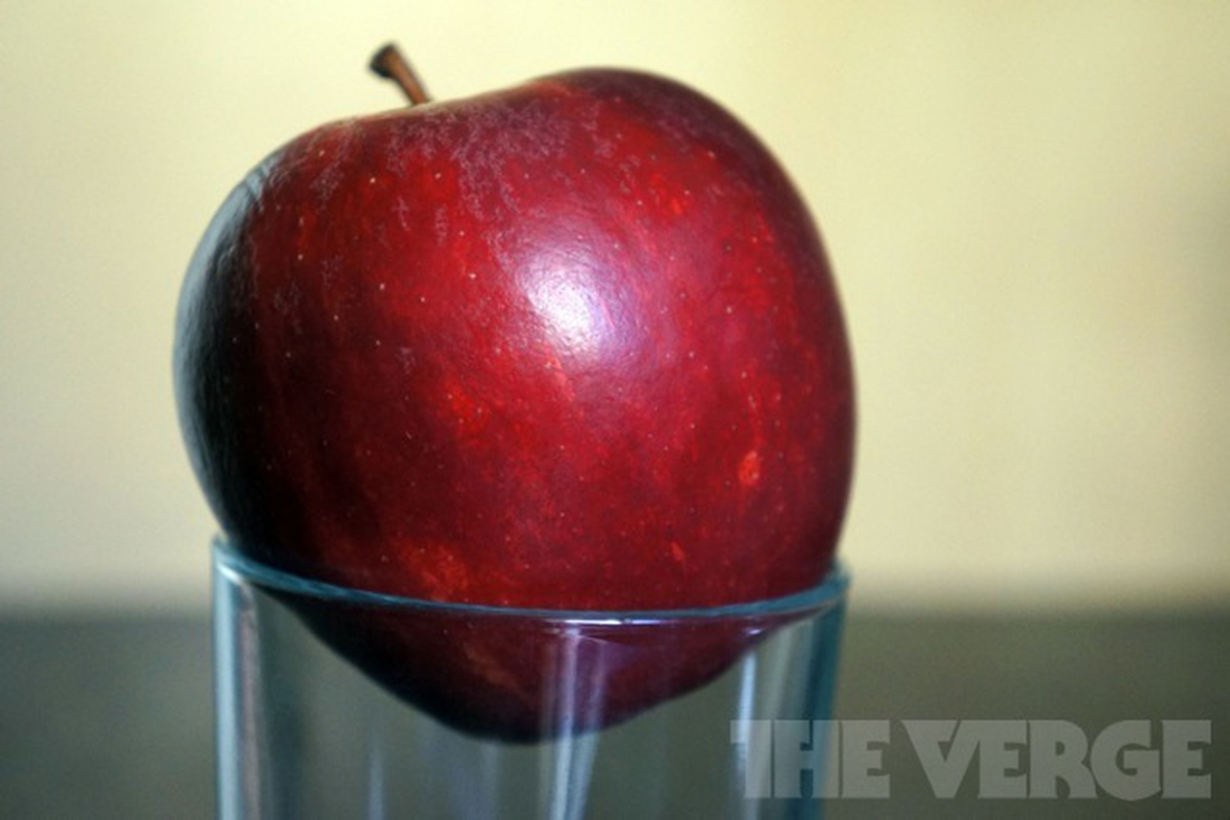Apple in a glass (verge stock)