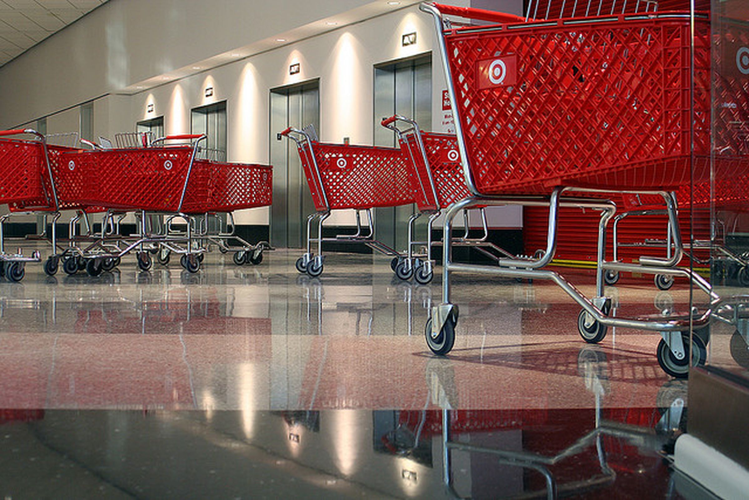 Target shopping carts http://www.flickr.com/photos/intangible/2355572339/