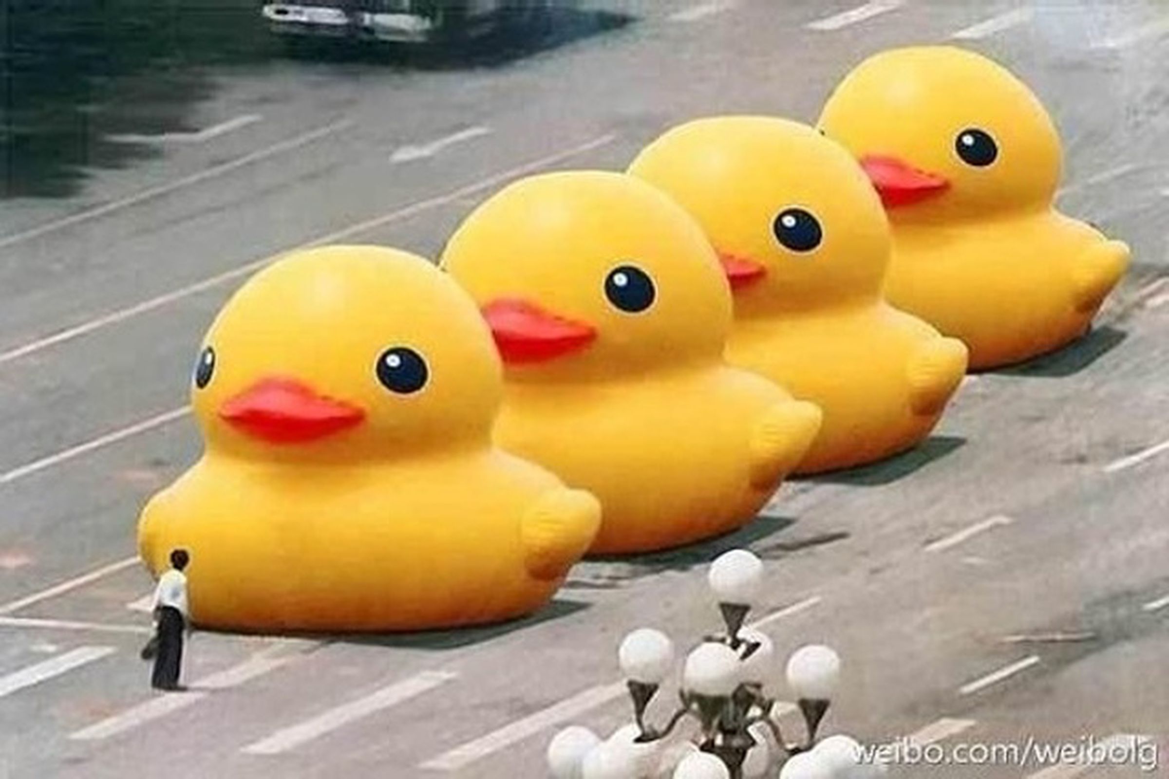 tiananmen rubber duck (sina weibo)
