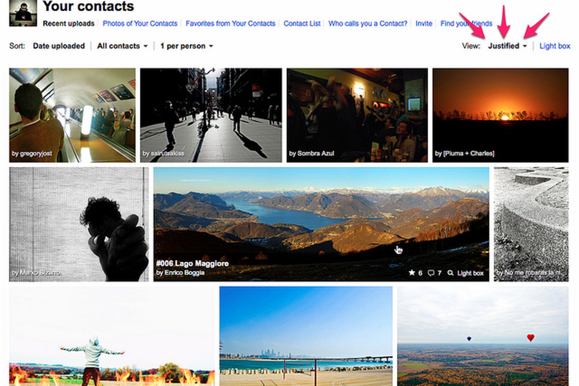 Flickr justified view