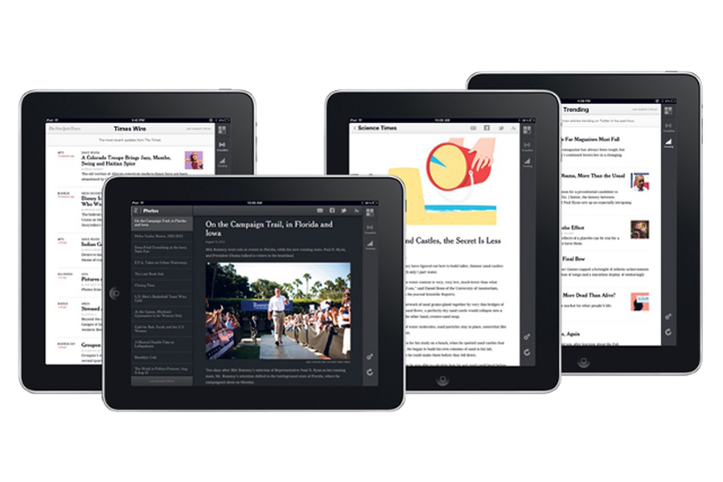 The New York Times iPad web app