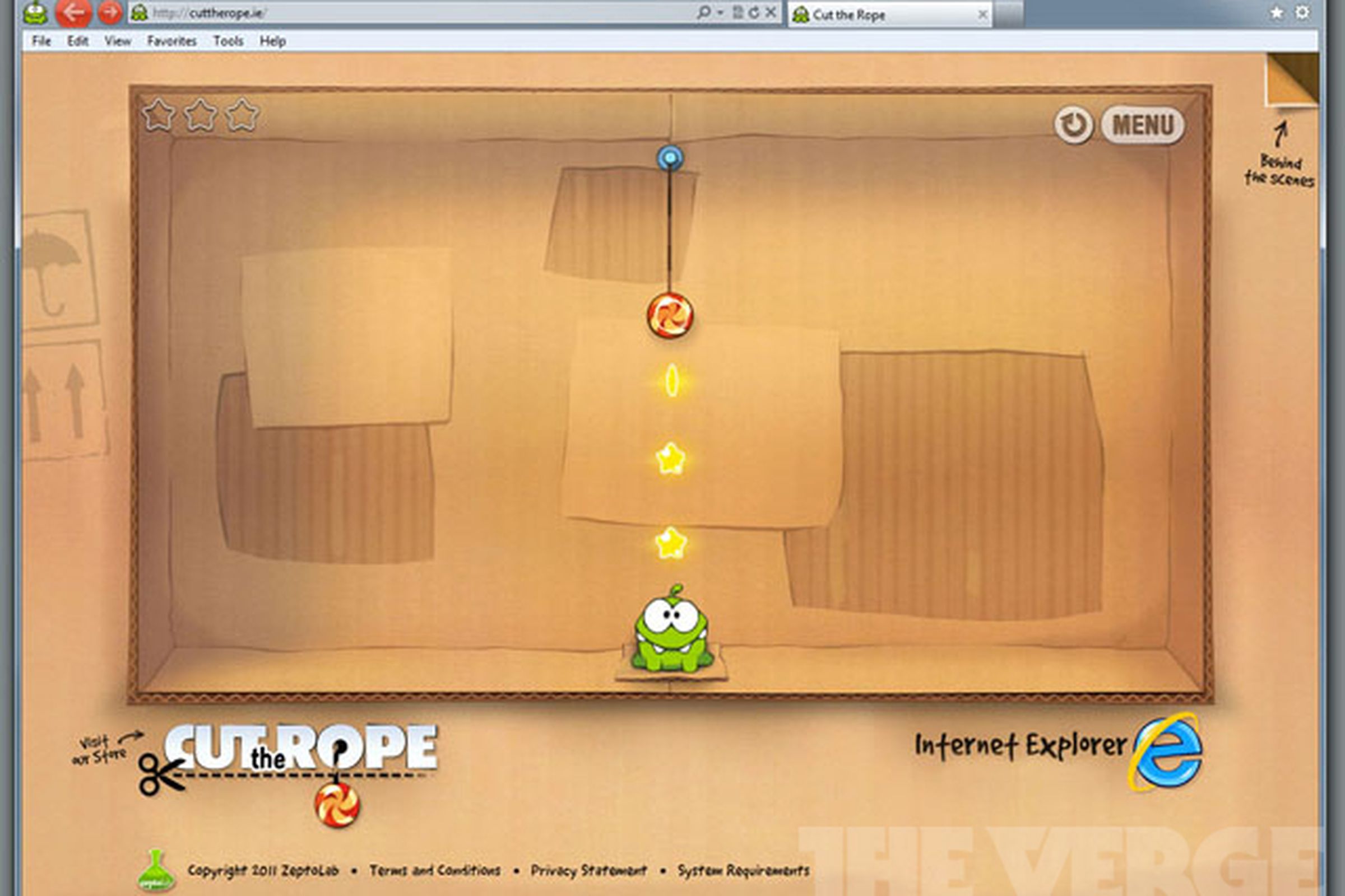 Cut the Rope IE9