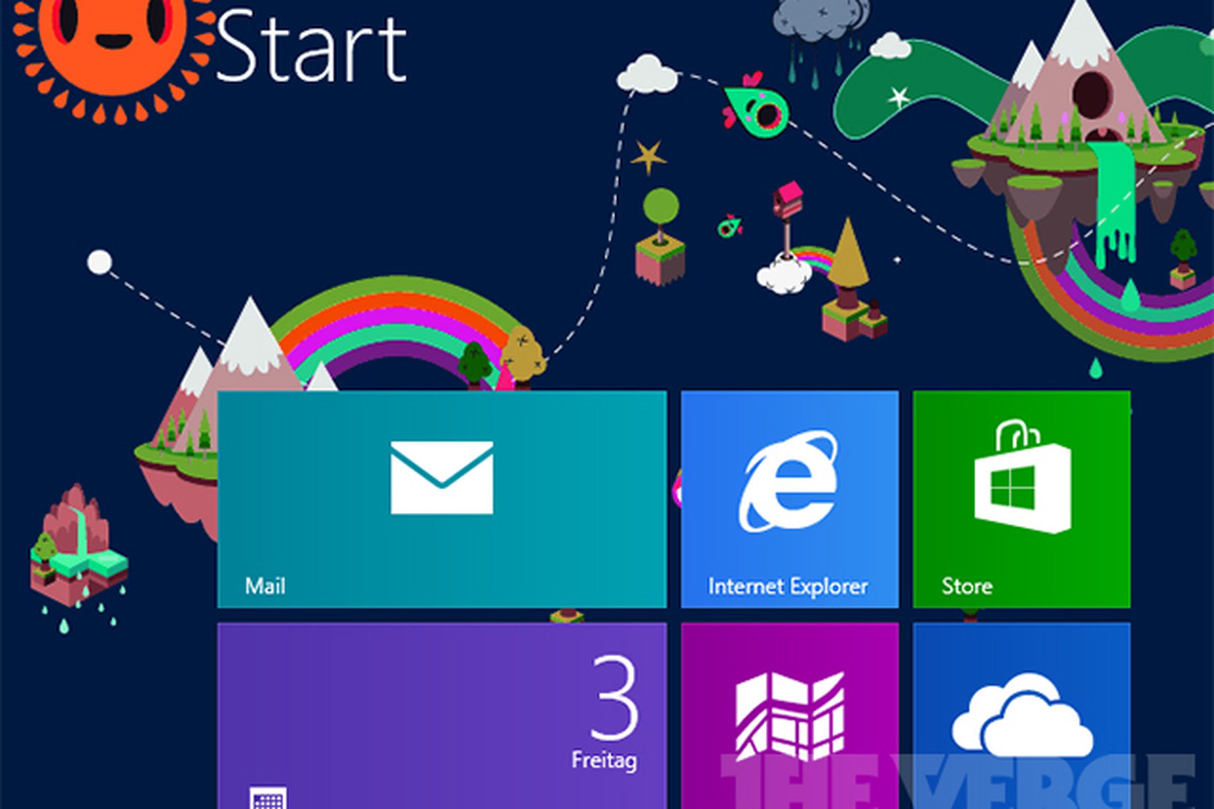 Windows 8 Start Screen patterns