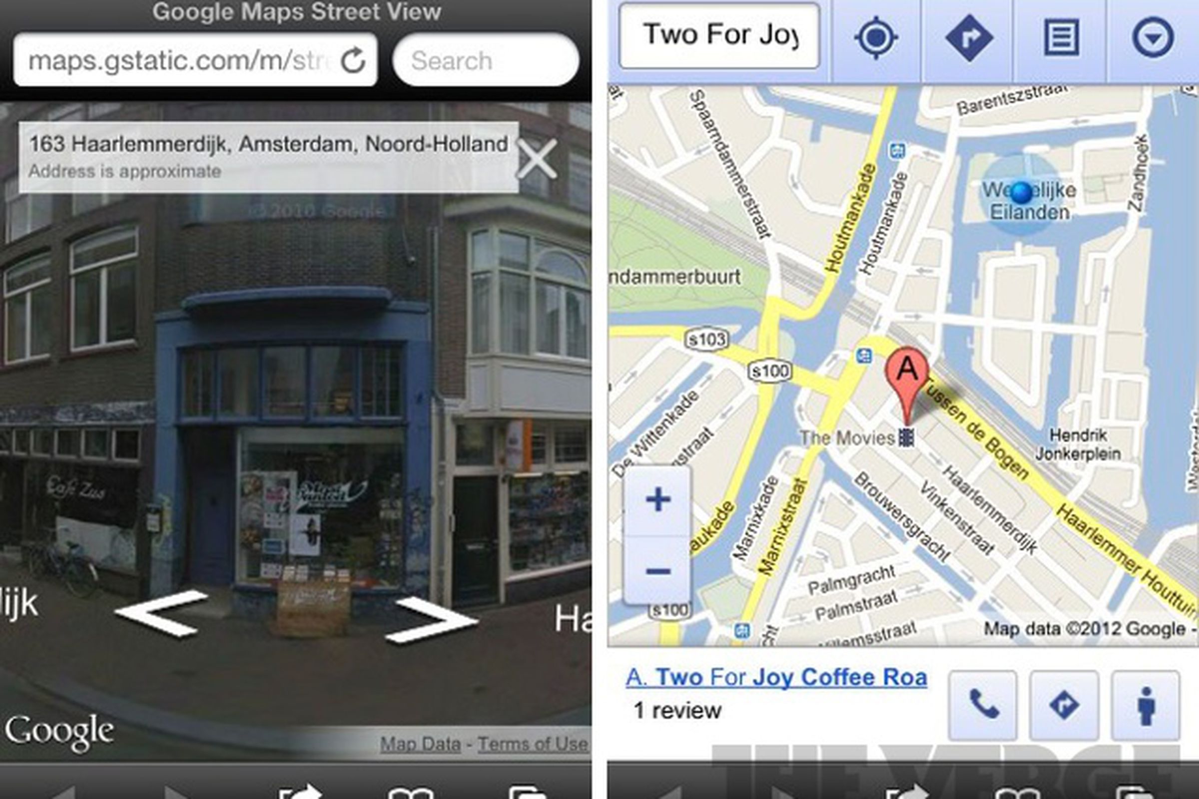Google street view ios web app