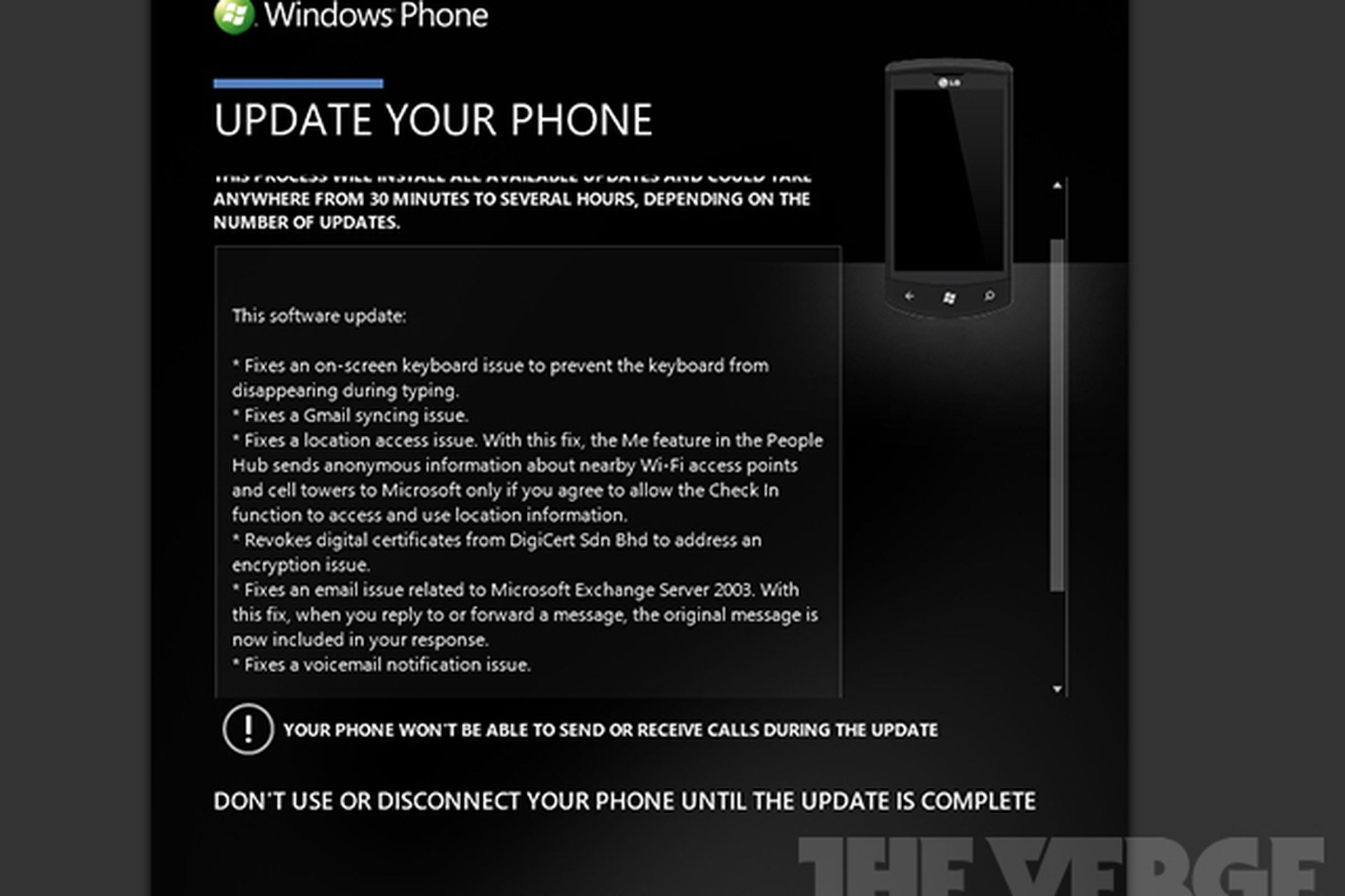 Windows Phone 8107 update