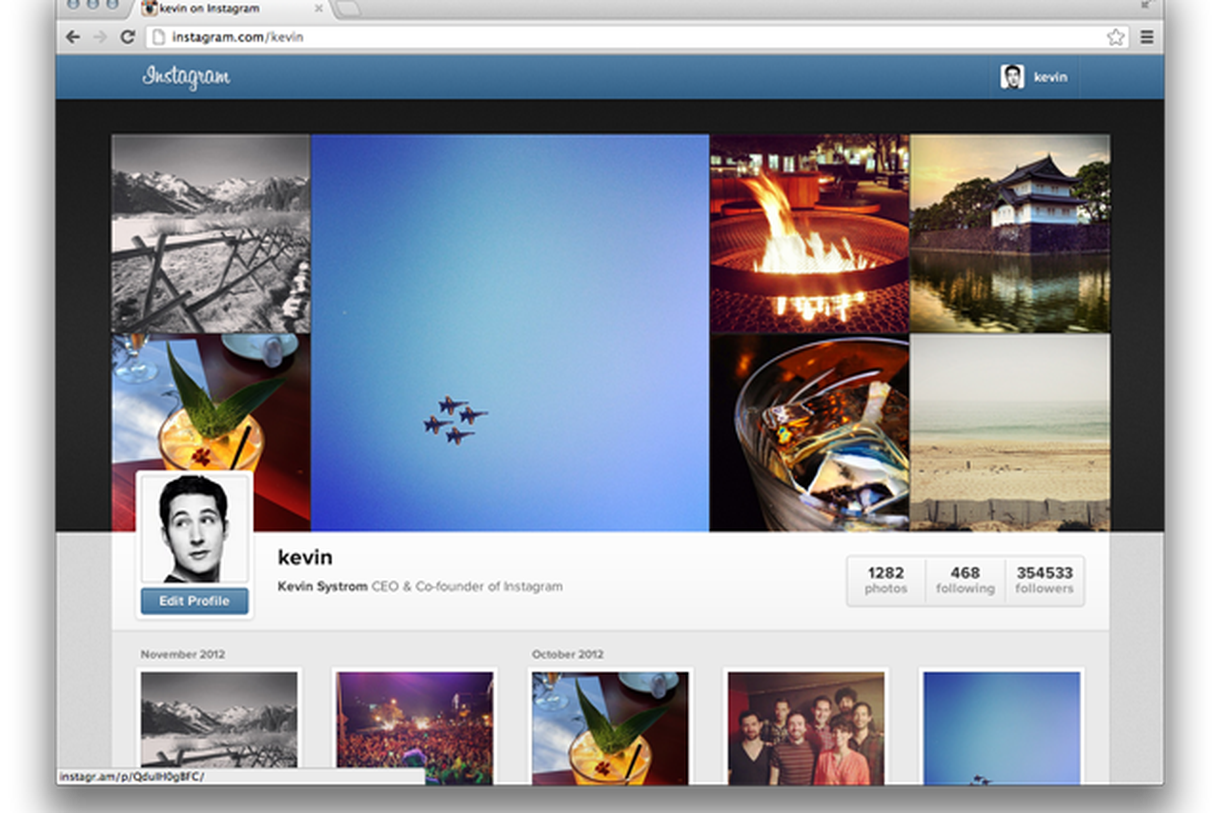 instagram web profiles