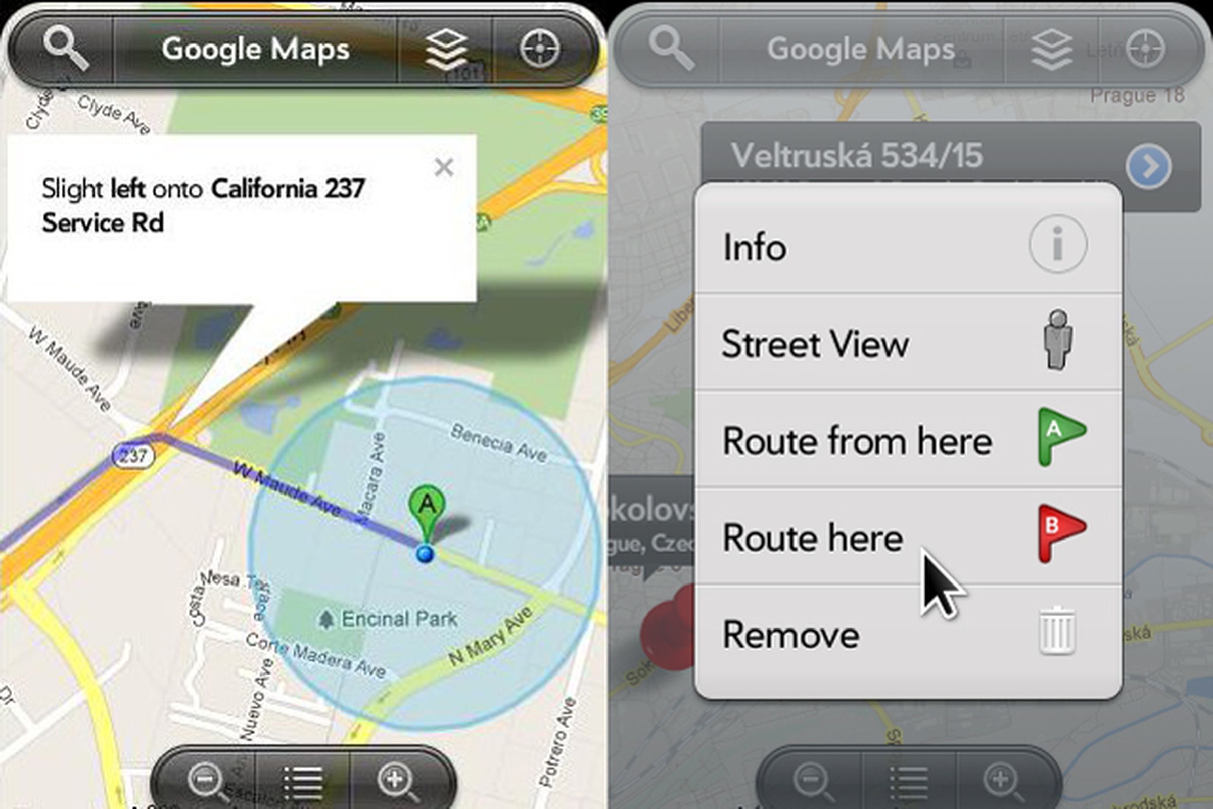 Google Maps for webOS homebrew screenshots 640