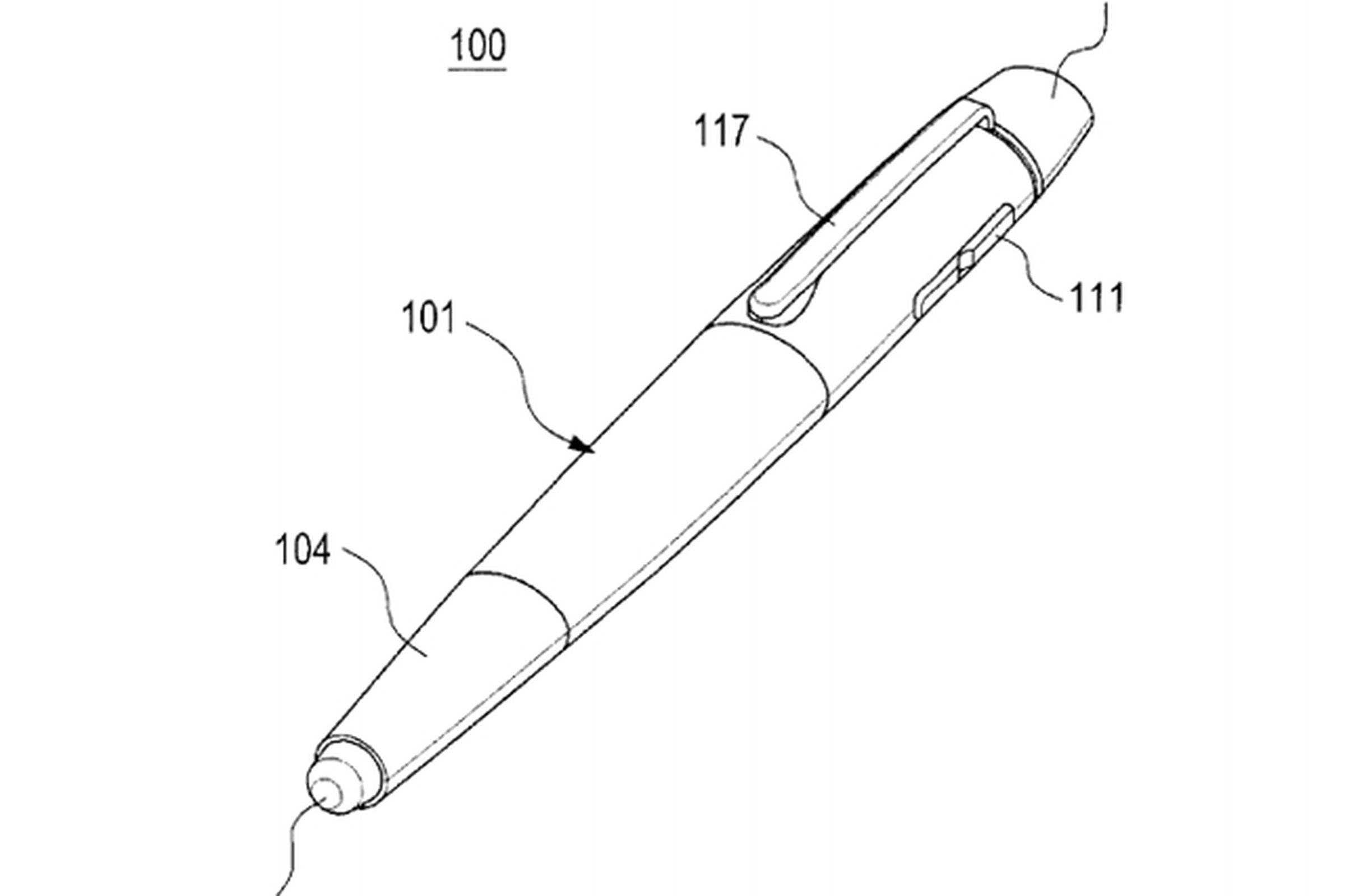 Samsung stylus patent image 