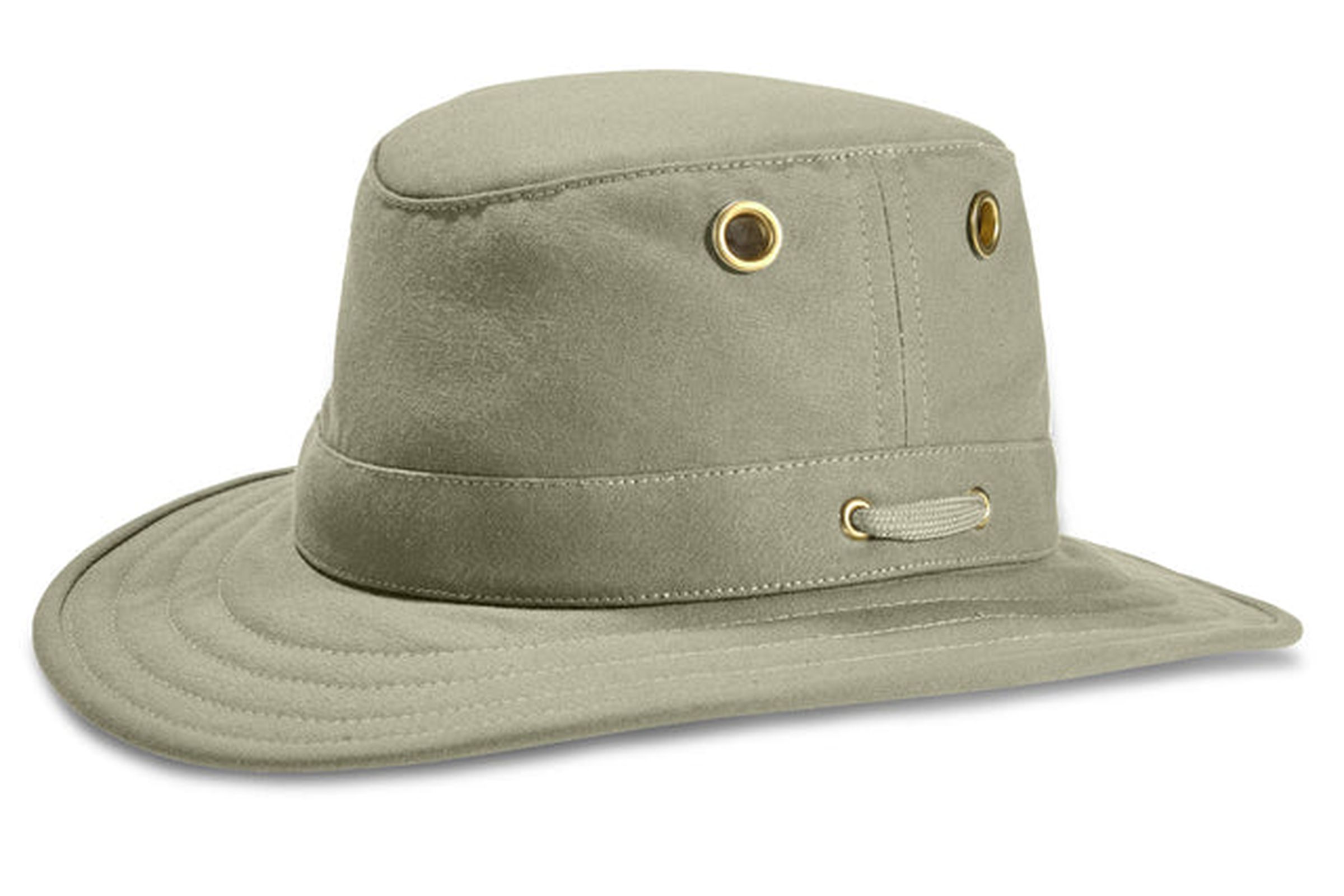 Tan cloth hat with wide brim