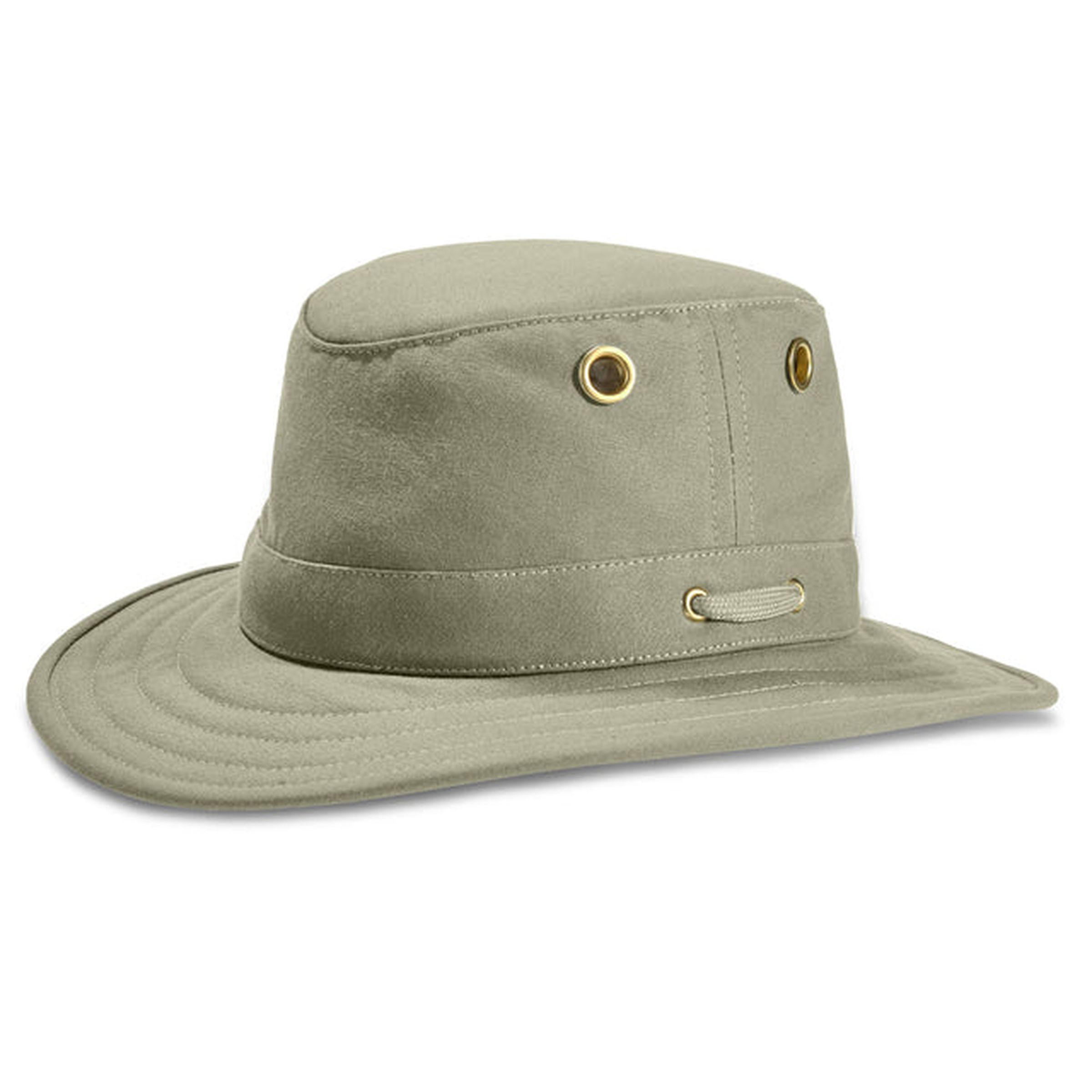 Tan cloth hat with wide brim