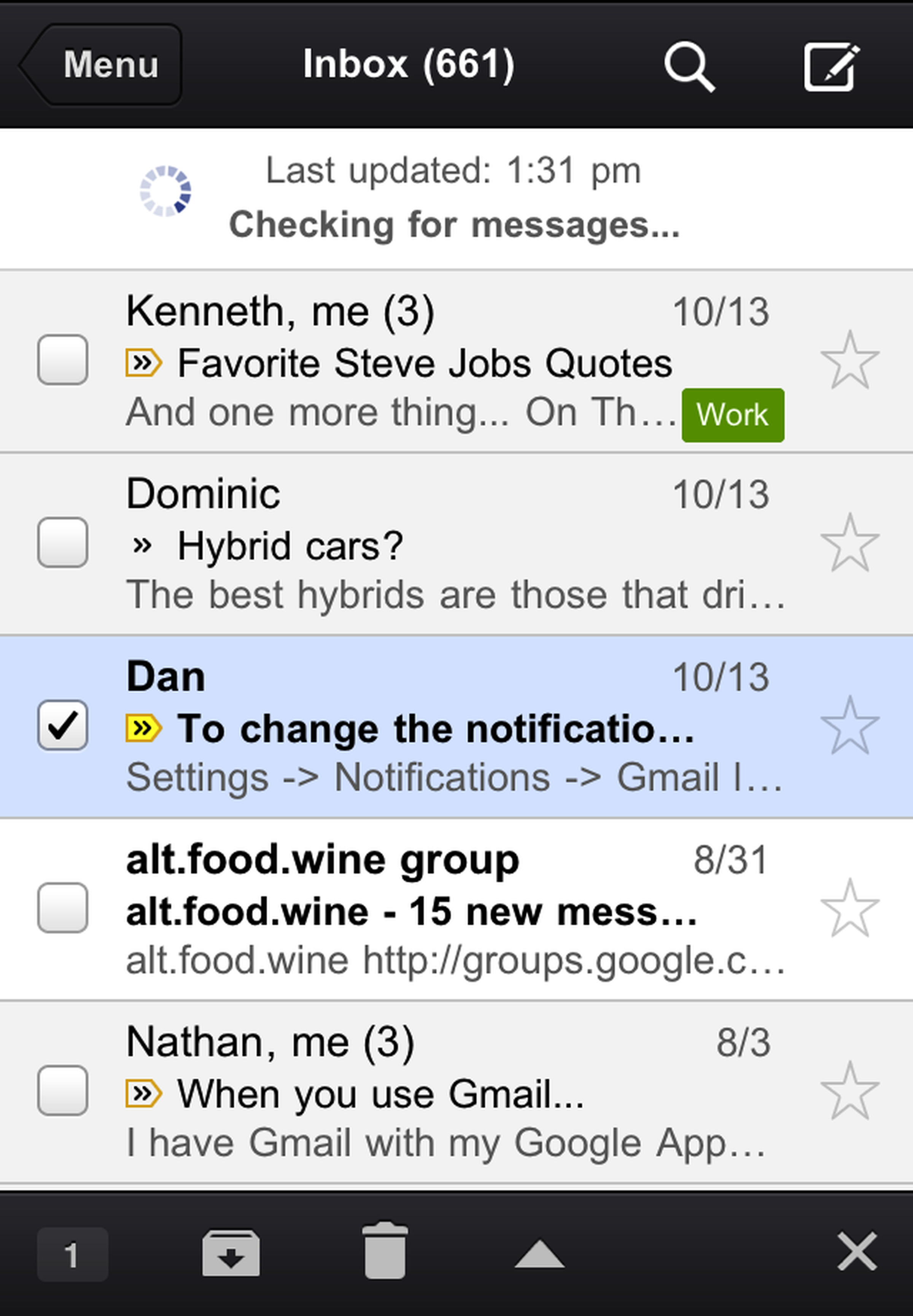 Gmail for iOS press shots 