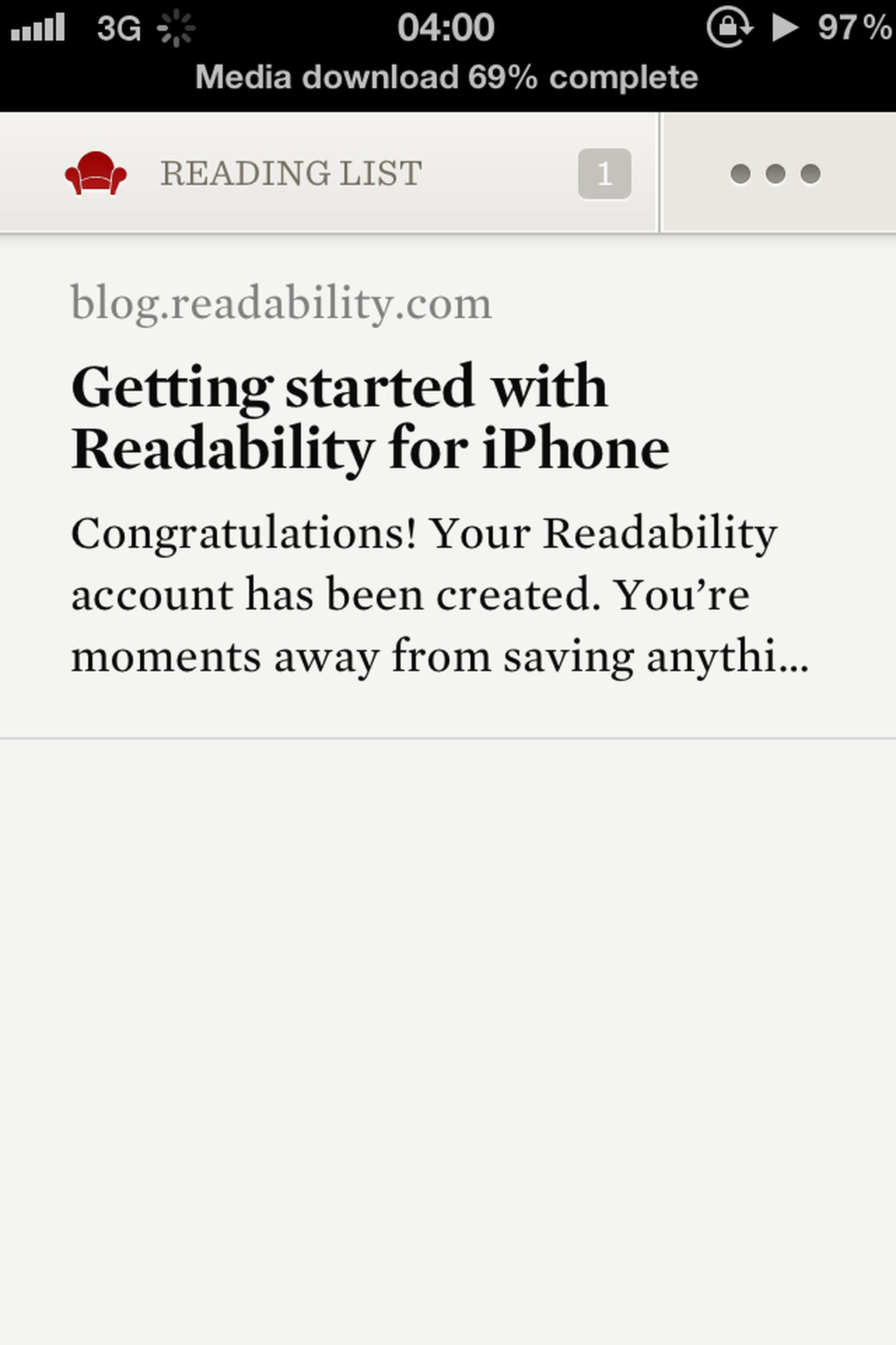 Readability for iOS hands-on images