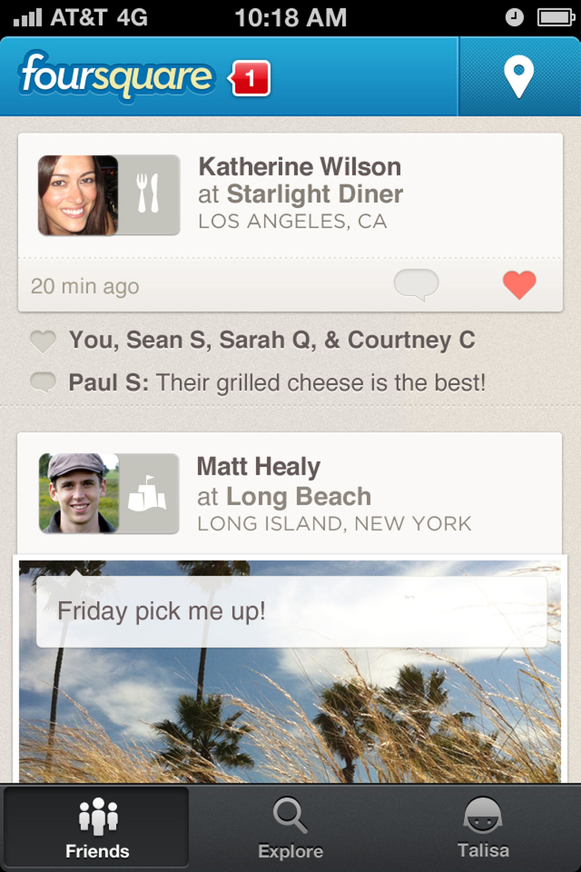 All-new Foursquare screenshots