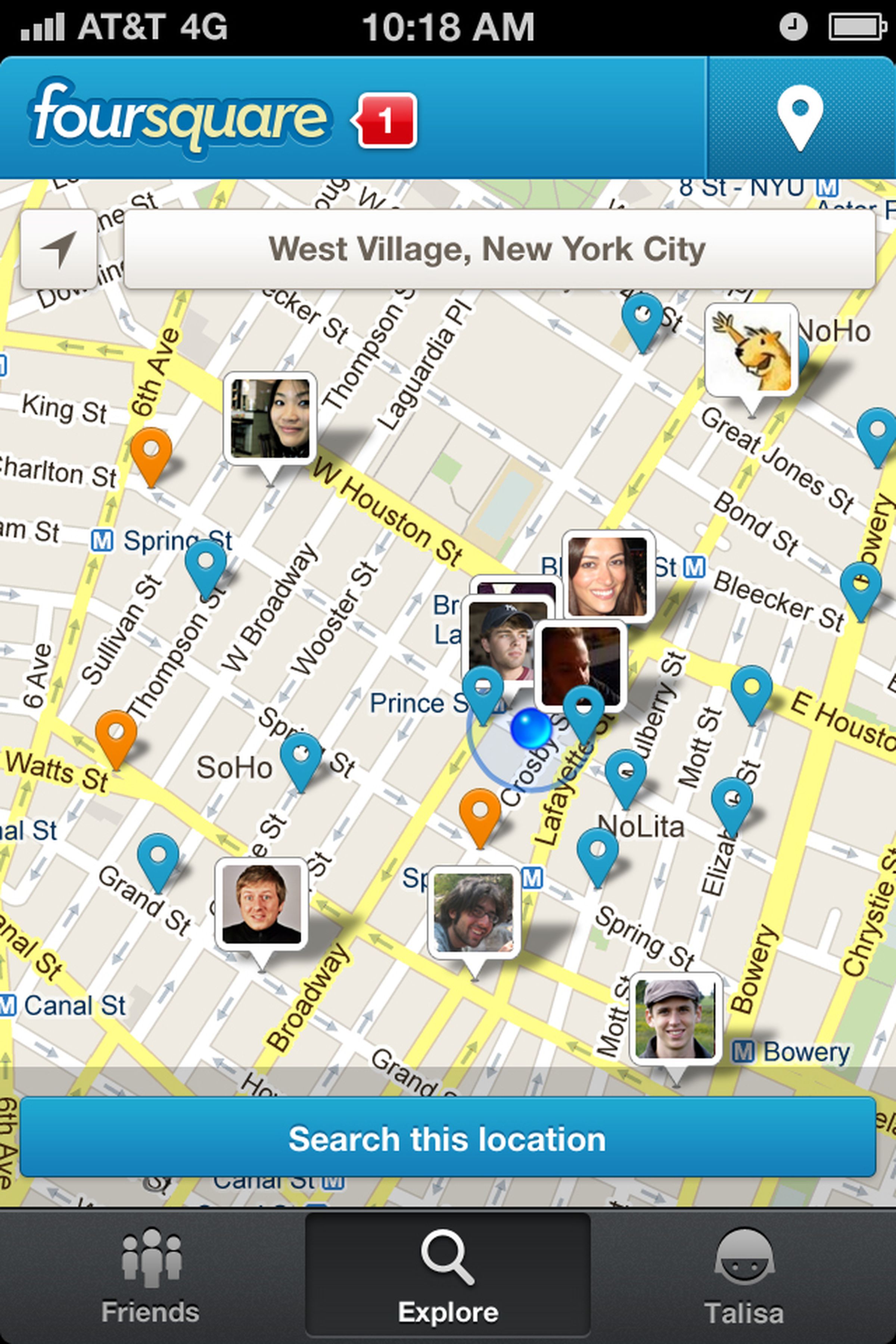 All-new Foursquare screenshots